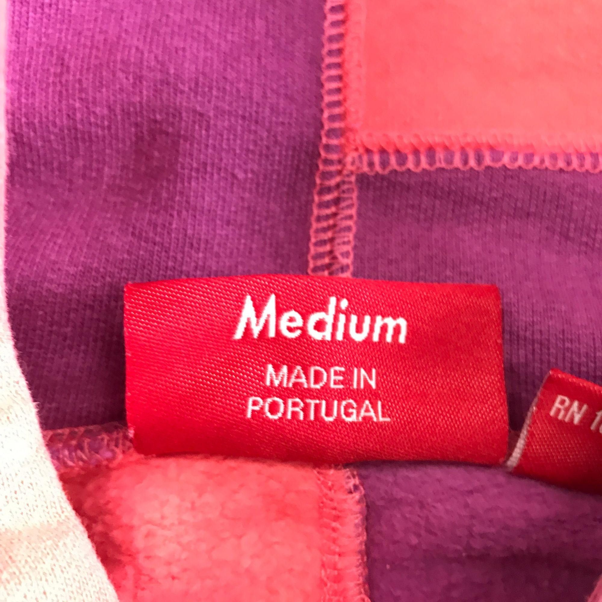 Supreme Supreme Patchwork Bright Coral Pink Hoodie - Size Medium Size US M / EU 48-50 / 2 - 5 Thumbnail