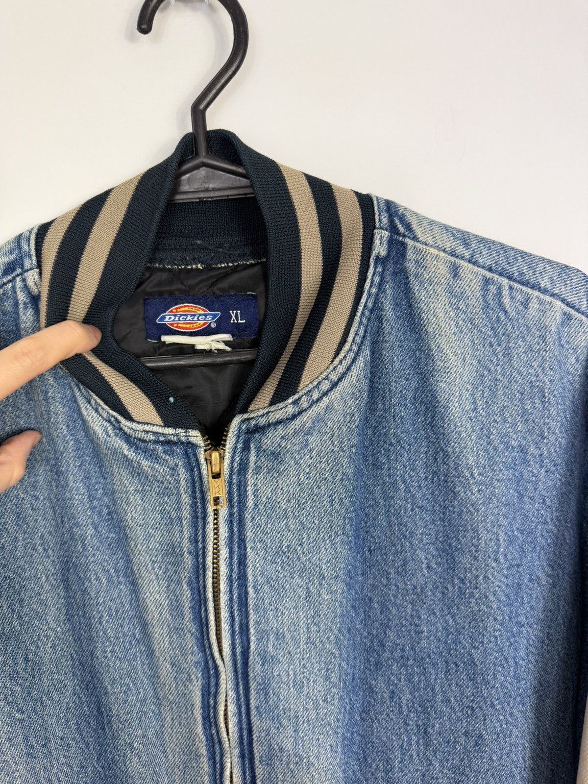 Dickies Varsity Jacket Dickies Vintage 90's Zipped Jeans Jacket Size US XL / EU 56 / 4 - 3 Thumbnail