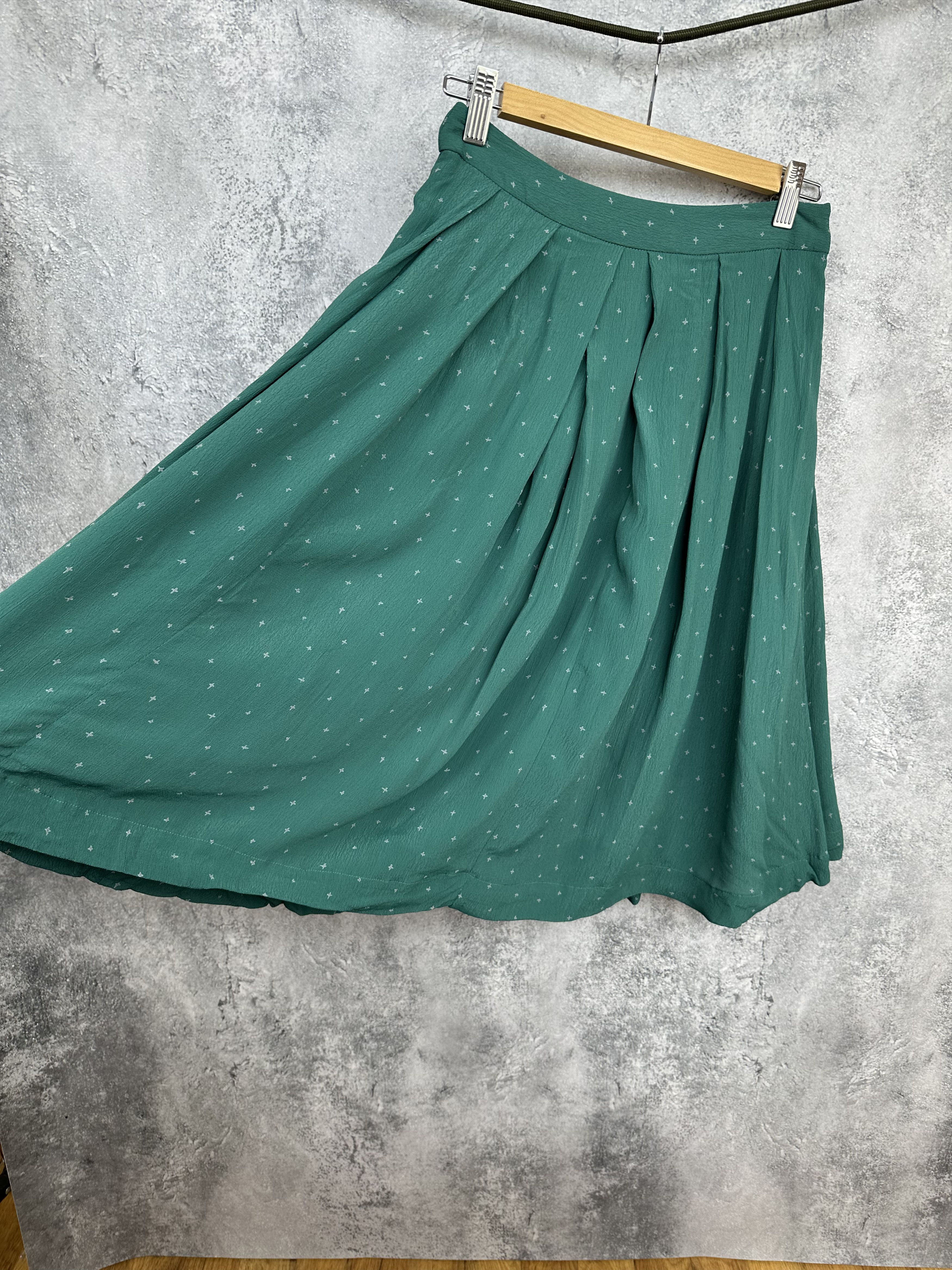 Other TOAST Boho Midi Skirt Pleated Lightweight Viscose Lined Zip Size 27" / US 4 / IT 40 - 6 Thumbnail