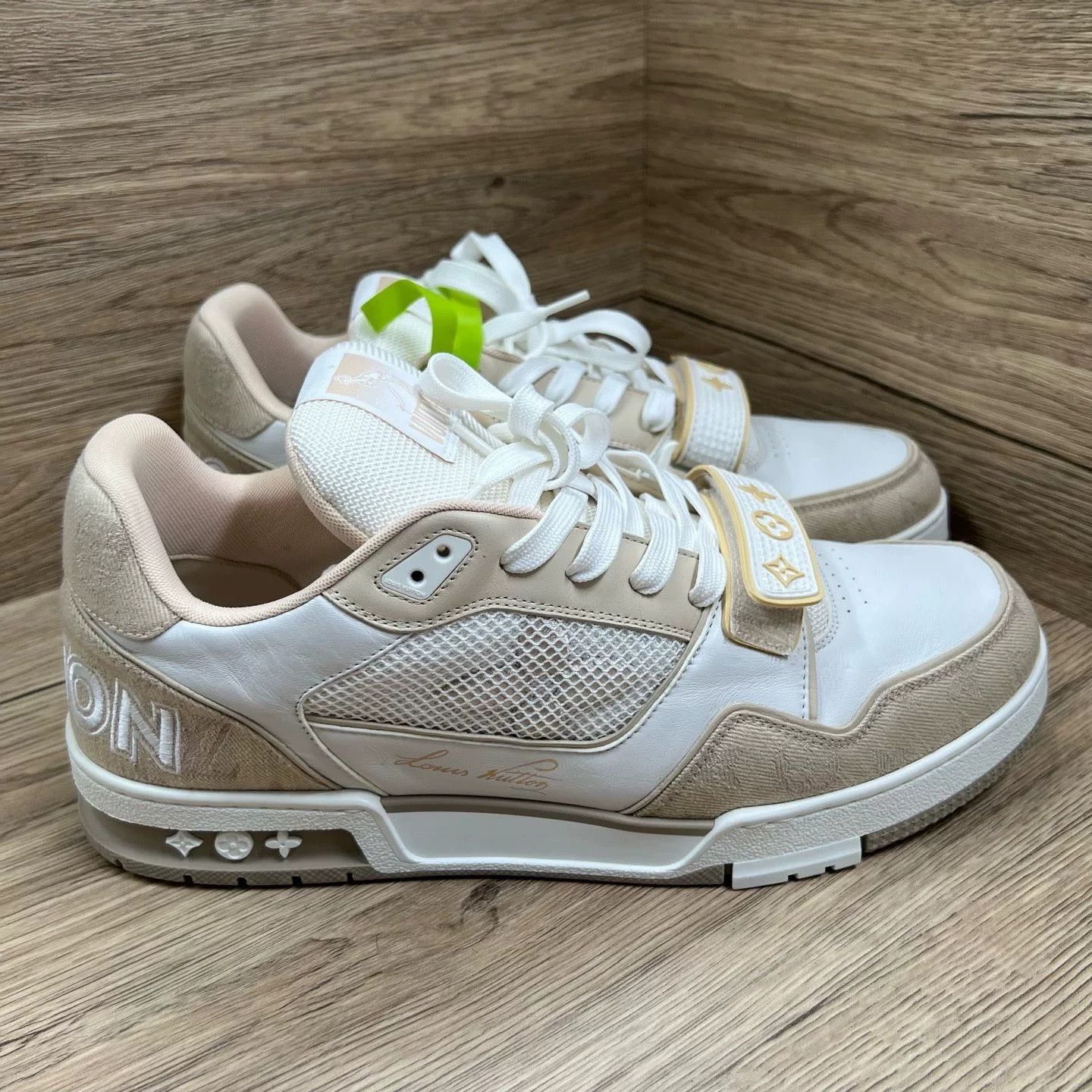 Louis Vuitton Louis Vuitton Trainer Khaki Velcro Sneakers Size US 8 / EU 41 - 3 Thumbnail