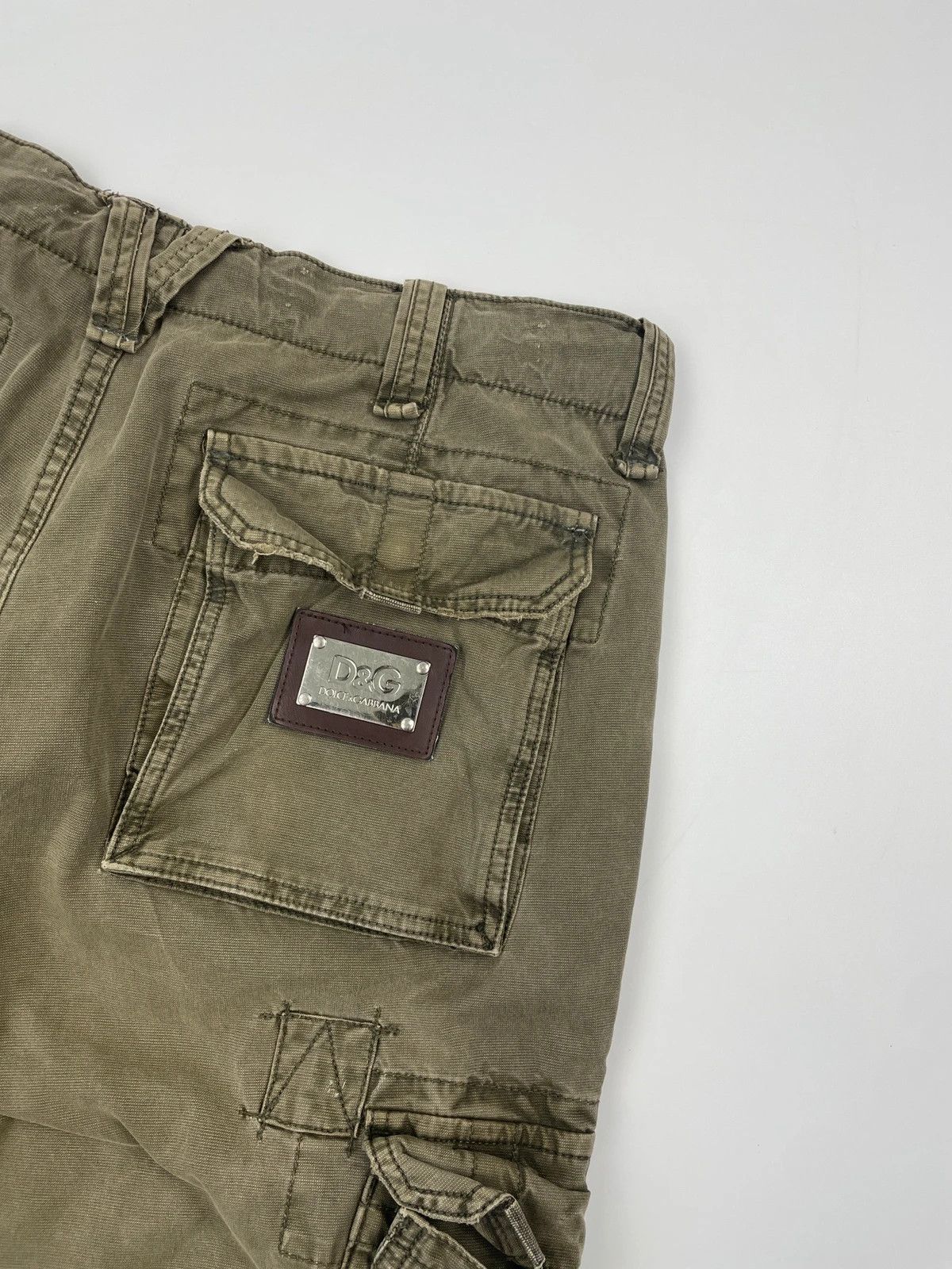 Dolce & Gabbana Dolce Gabbana FW2006 Cargo Military Short Army Khaki Green Size US 34 / EU 50 - 7 Thumbnail