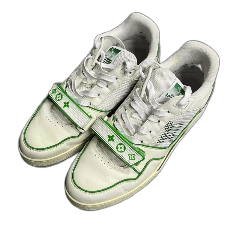 Louis Vuitton Louis Vuitton Green and White Retro Sneakers Size US 10 / EU 43 - 1 Thumbnail