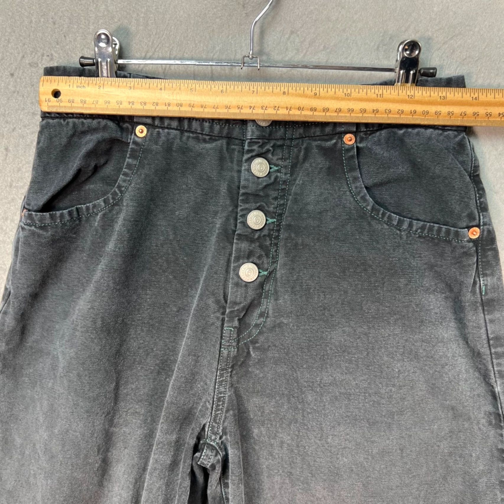 Vintage VINTAGE MM6 Maison Margiela Womens High-Waisted Denim Jeans Button-Fly Black Adult Womens 42 Size 27" / US 4 / IT 40 - 6 Thumbnail