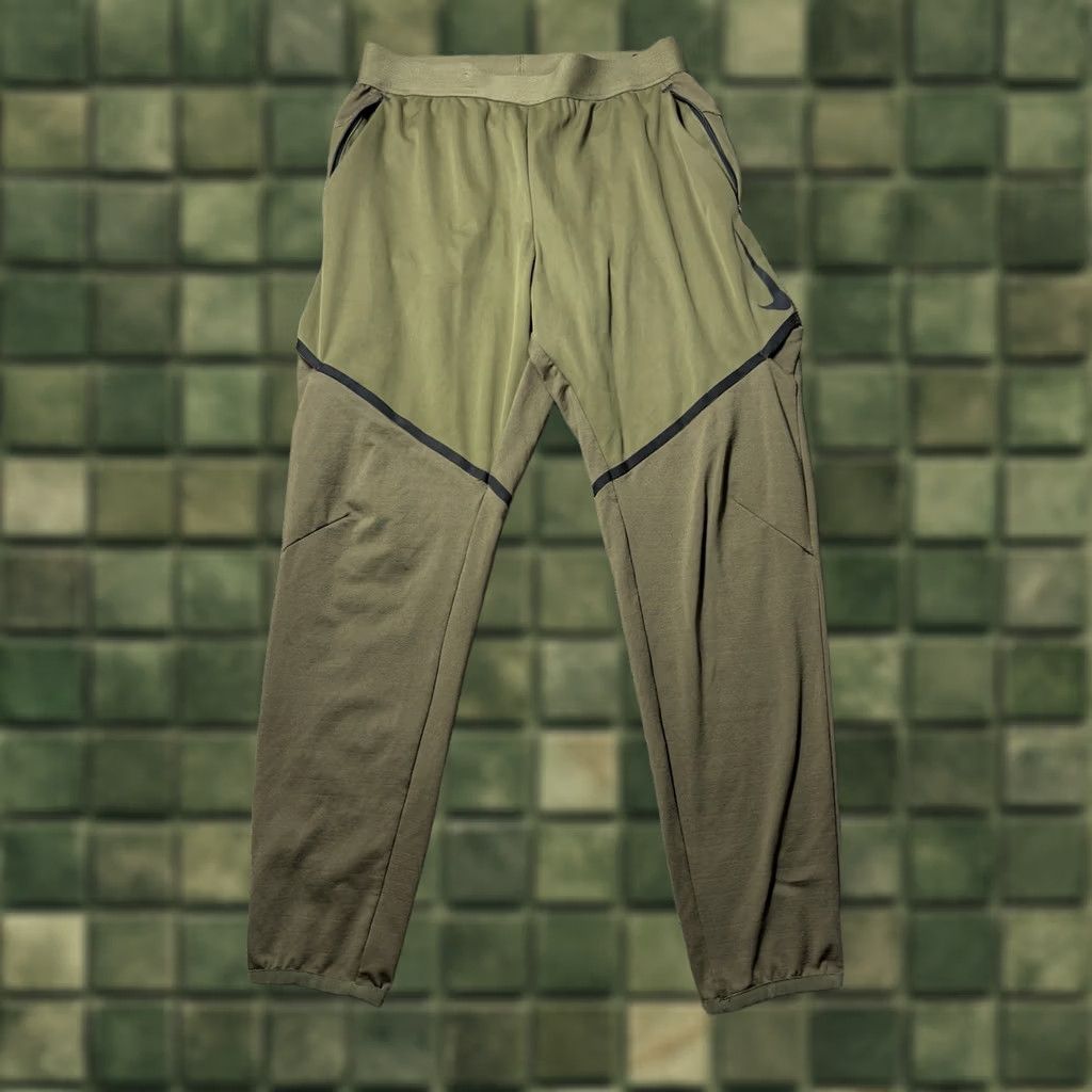 Nike Nike Training Pants Mens M Olive Green Snap Pockets 927360 Size US 31 - 1 Thumbnail