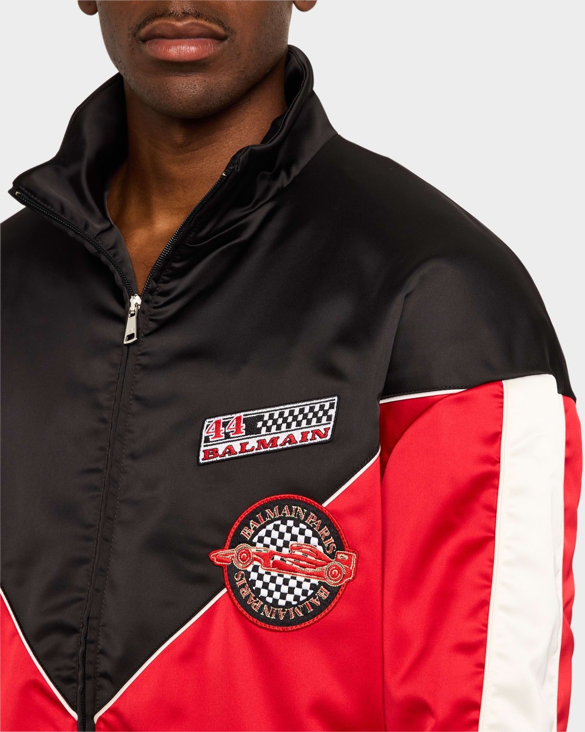 Balmain o1s1wg110925 Colorblock Sportswear Jacket in Red/Black Size US S / EU 44-46 / 1 - 5 Thumbnail
