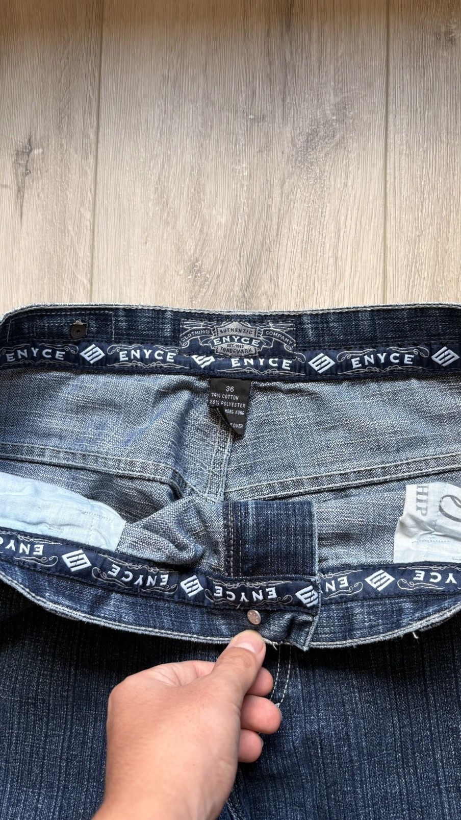 Enyce Y2k baggy enyce jeans with back pocket embroidery Size US 34 / EU 50 - 4 Thumbnail