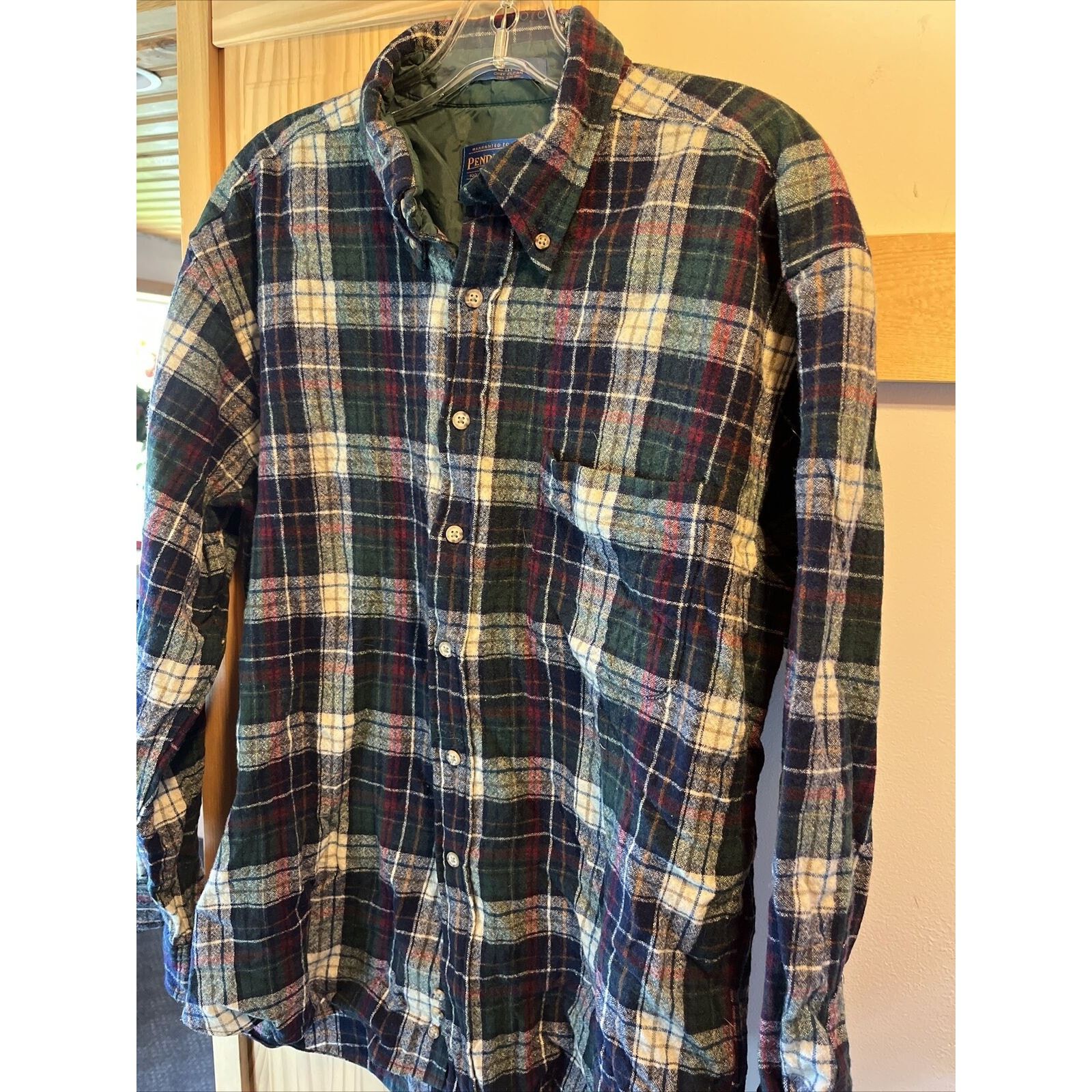 Pendleton Pendleton Men’s L Multicolored Plaid LS Wool Flannel Shirt Size US L / EU 52-54 / 3 - 6 Thumbnail