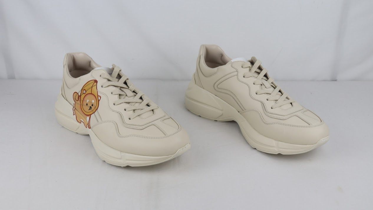 Gucci o1rshd1 Apollo Leather Sneaker R.S in Ivory Size US 12 / EU 45 - 5 Thumbnail