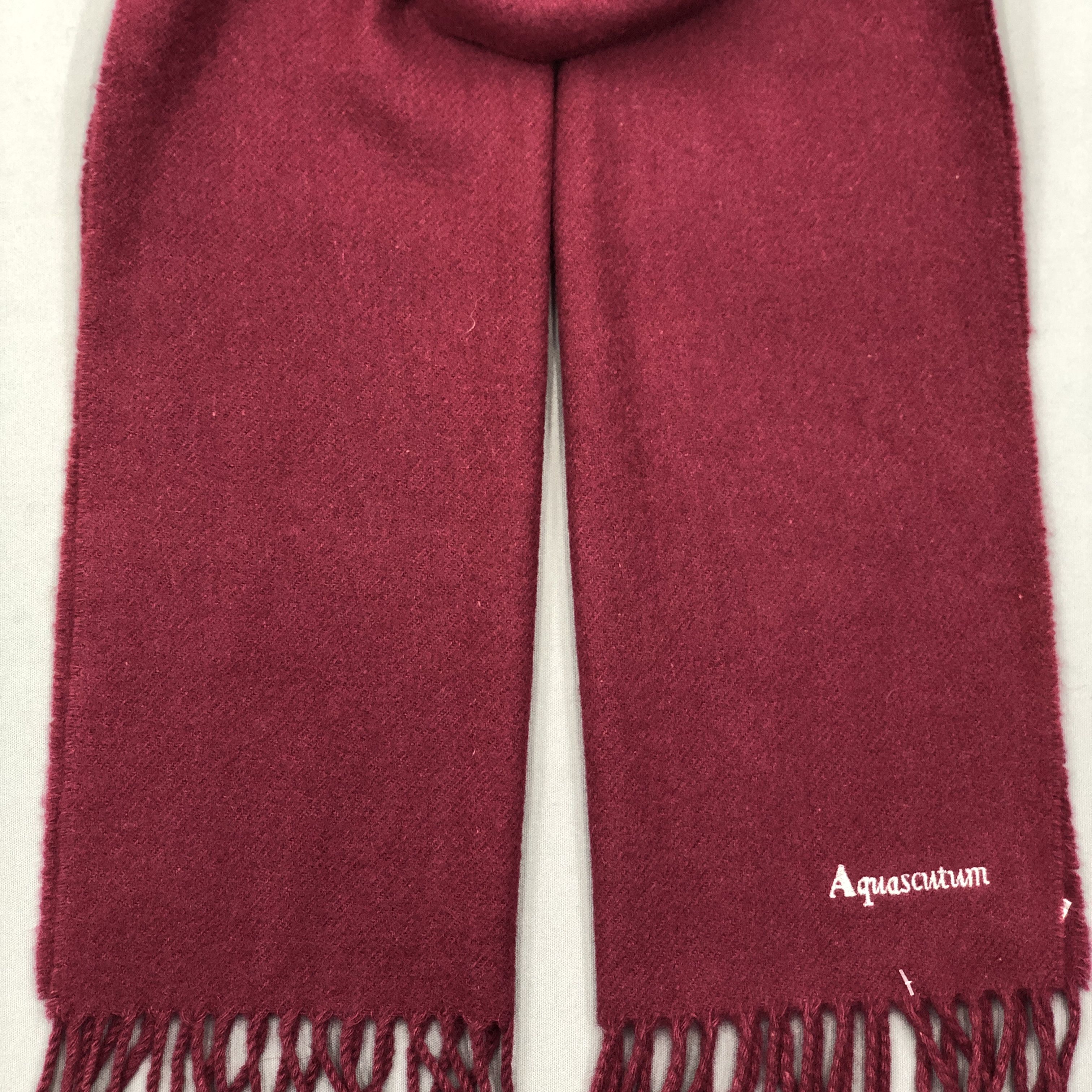 Aquascutum Vintage Aquascutum Scarf Fringe Wool Cashmere Scarves Size ONE SIZE - 6 Thumbnail