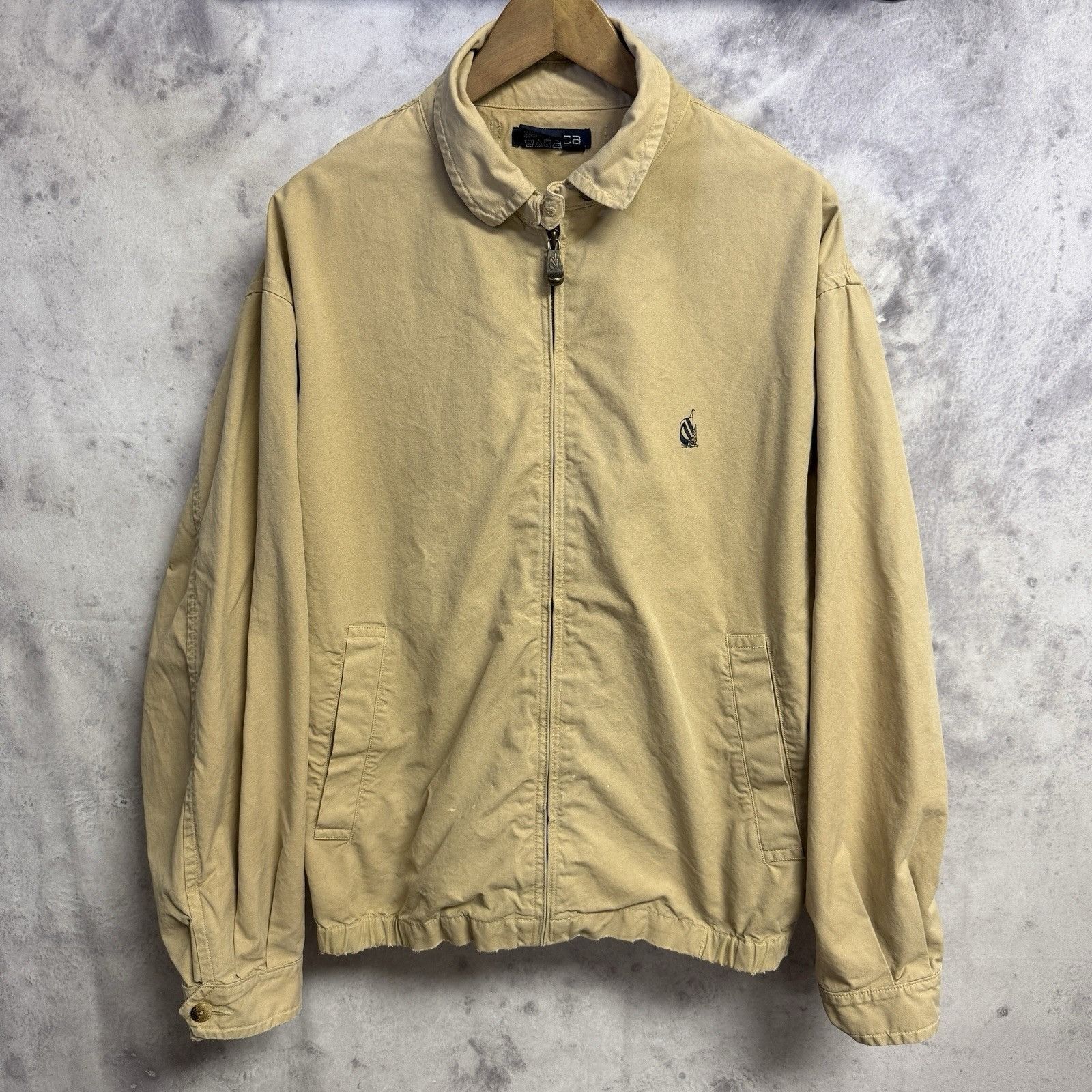 Nautica Vintage Nautica Jacket Mens Large 27x27 Beige Full Zip Colla Size US L / EU 52-54 / 3 - 1 Thumbnail