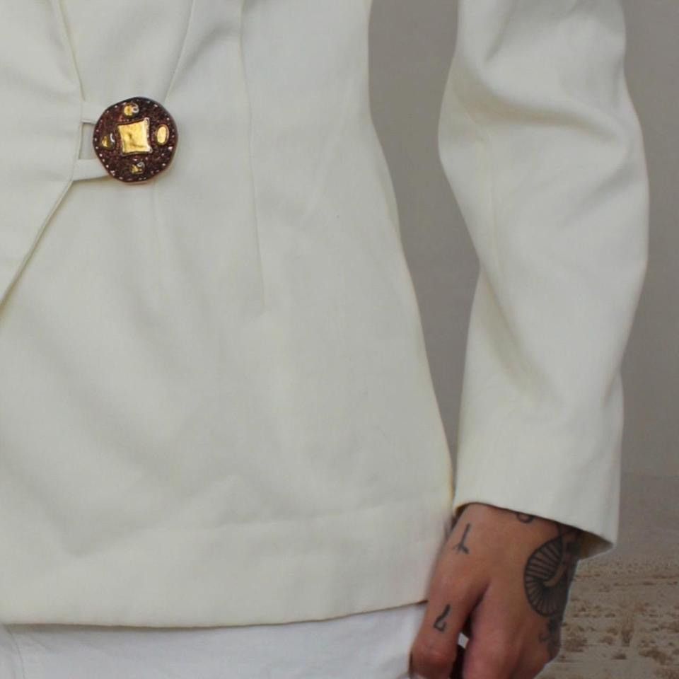 Vintage 🏛️PEPLUM BLAZER🏛️ Size M / US 6-8 / IT 42-44 - 4 Thumbnail