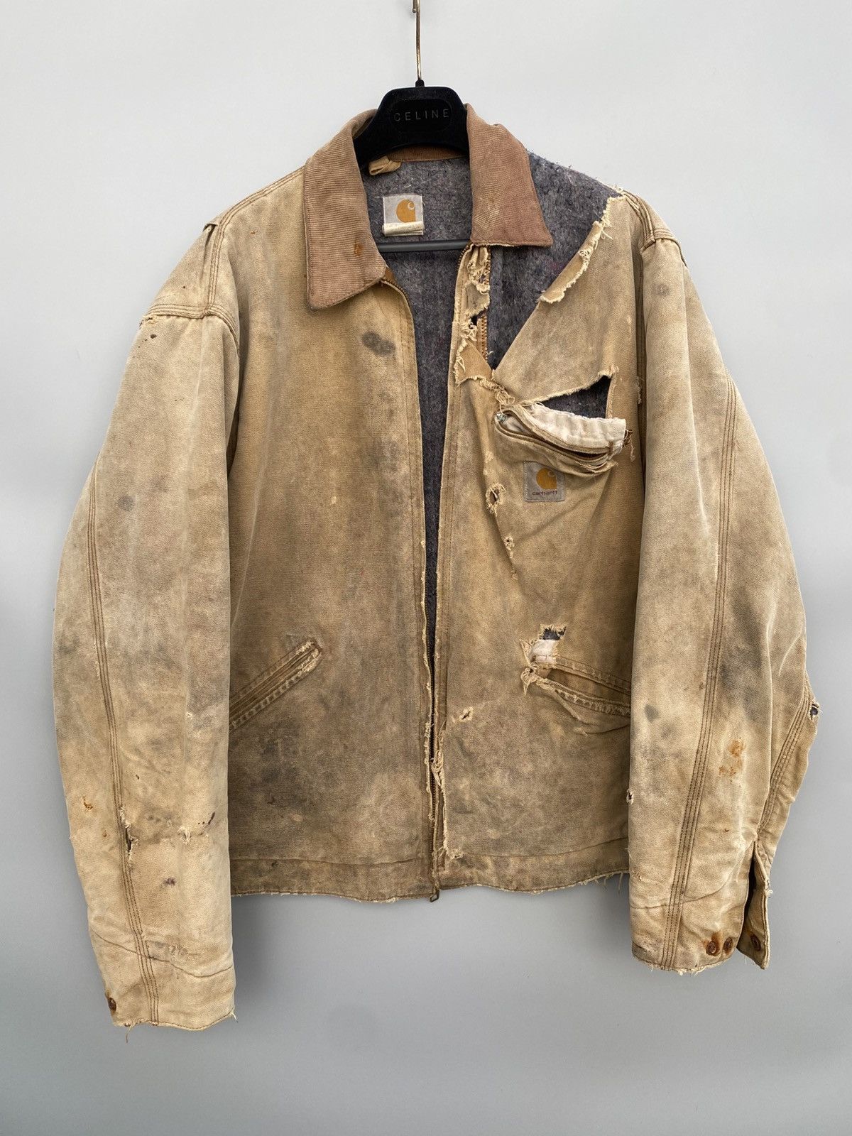 Carhartt 1990s Thrashed Carhartt Detroit Jacket Size US L / EU 52-54 / 3 - 1 Thumbnail