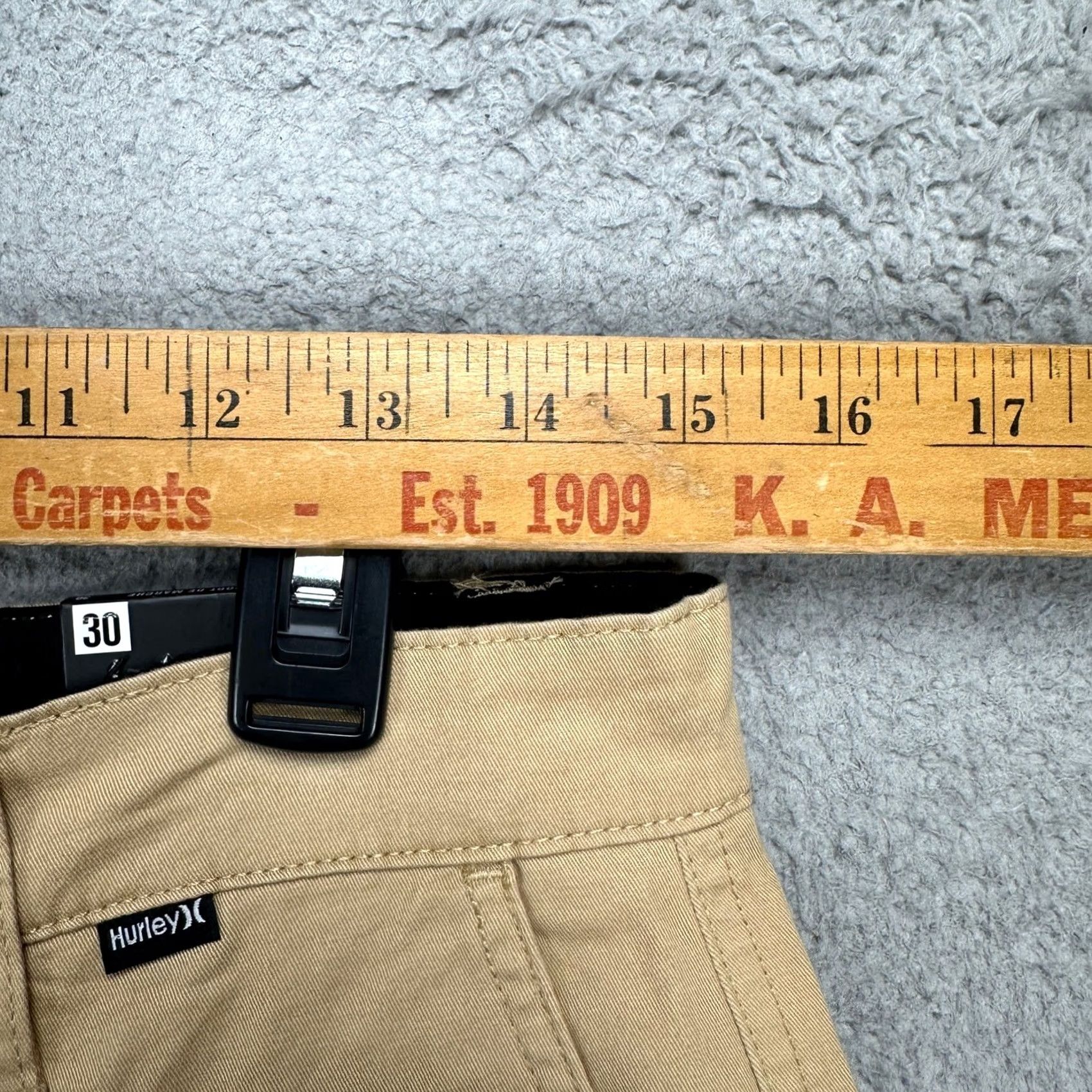Hurley Hurley Mens Cotton Walk Shorts 30 Tan Casual Khaki Stretch Flat Front Pocket NEW Size US 30 / EU 46 - 6 Thumbnail