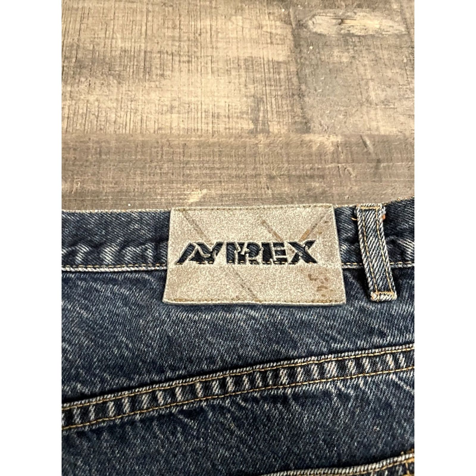Avirex Vtg Avirex Jeans Men Size 42 (40x32) Baggy Embroidered Y2K 90s Wide Leg (F518) - Vintage Denim Size US 42 / EU 58 - 2 Thumbnail