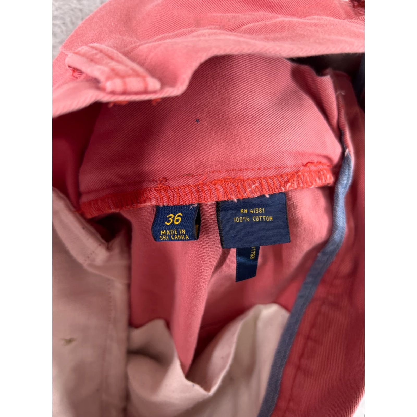 Polo Ralph Lauren Polo Ralph Lauren Shorts Men 36 Pink Cotton Twill Zip Fly Pockets Chino Regular Rise Mid Solid Size US M / EU 48-50 / 2 - 5 Thumbnail