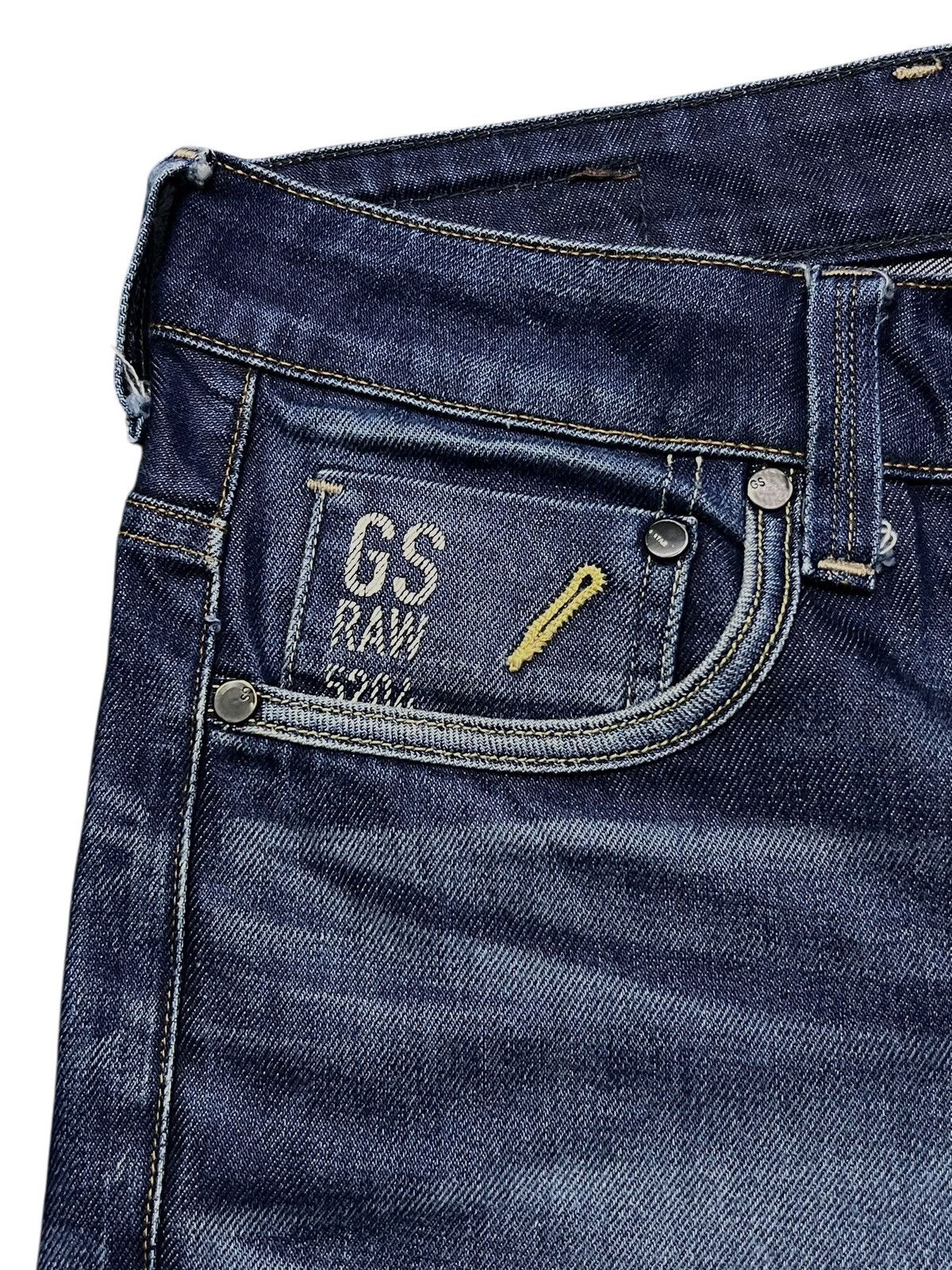 G-Star Vintage G-Star Raw Denim - Faded Wash, Honeycomb Denim Size US 32 / EU 48 - 9 Thumbnail