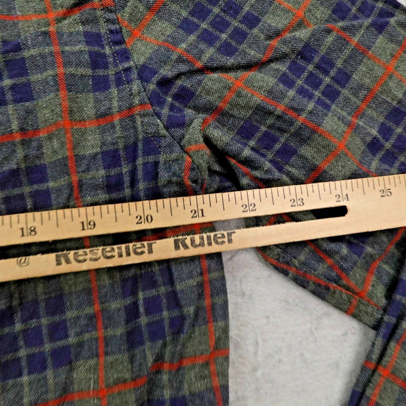 johnnie-O Johnnie O Shirt Mens Medium Blue Green Plaid Flannel Button-Up Casual Hangin Out, Pocket, Cotton, Long Sleeve, Button, Everyday Wear Size US M / EU 48-50 / 2 - 6 Thumbnail