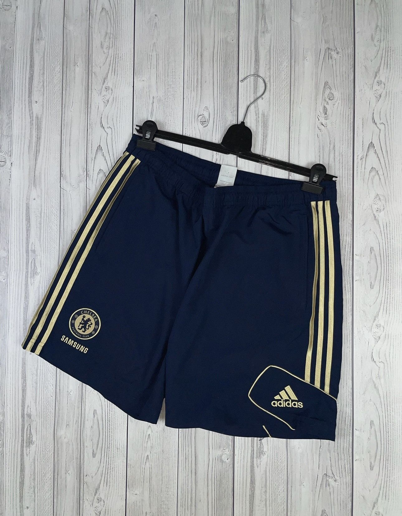 Adidas Vintage adidas Chelsea soccer shorts size XL gold striped Size US 38 / EU 54 - 1 Thumbnail