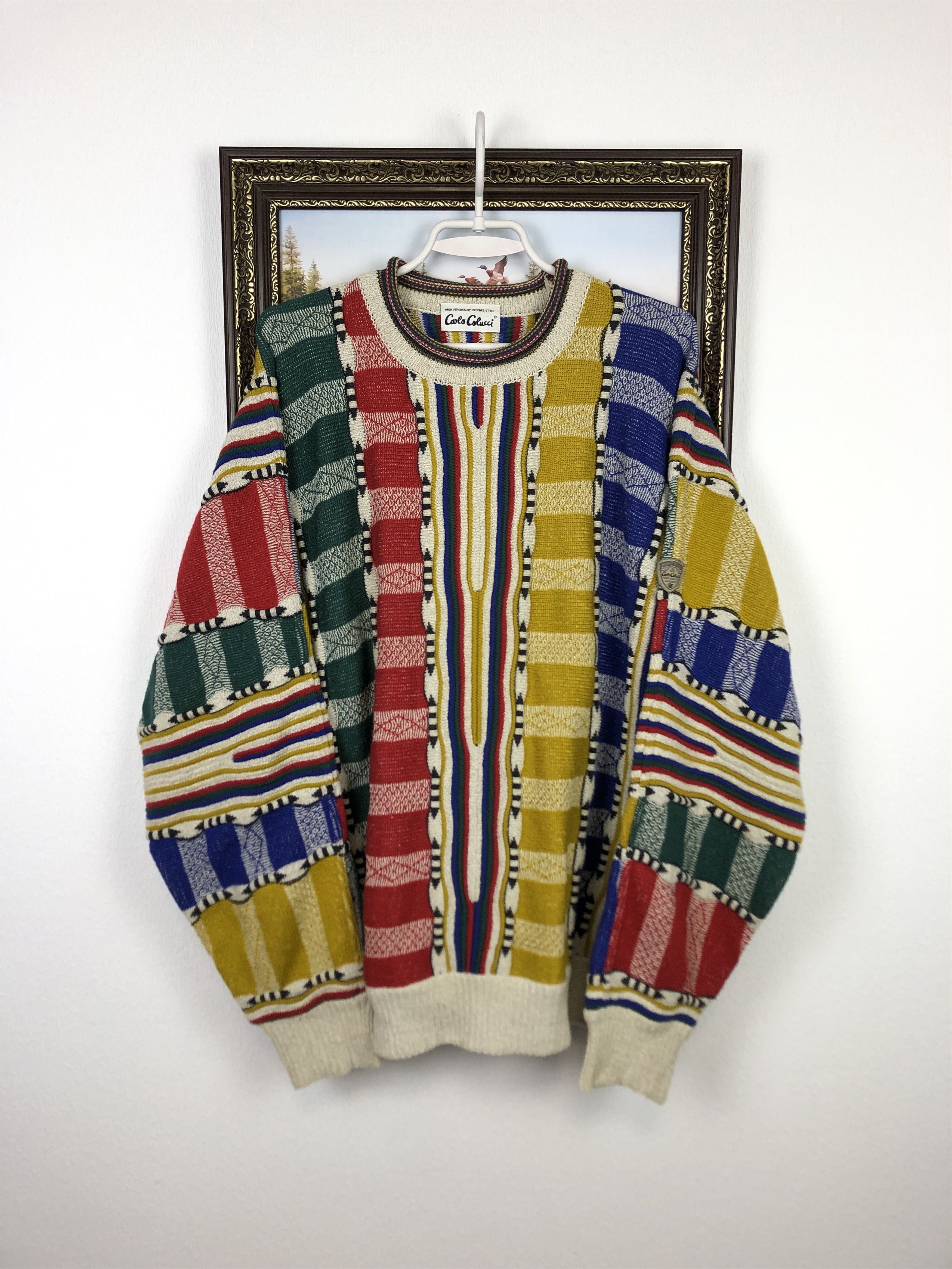 Carlo Colucci Vintage Carlo Colucci Sweater Pullover Jumper Googi Style Size US XL / EU 56 / 4 - 1 Thumbnail