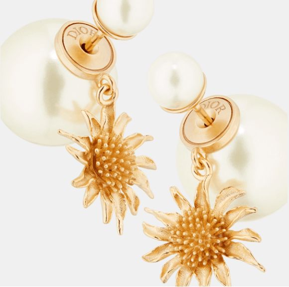Dior o1w1db10126 E3647W Size : OS / Earrings in Gold/White Size ONE SIZE - 3 Thumbnail