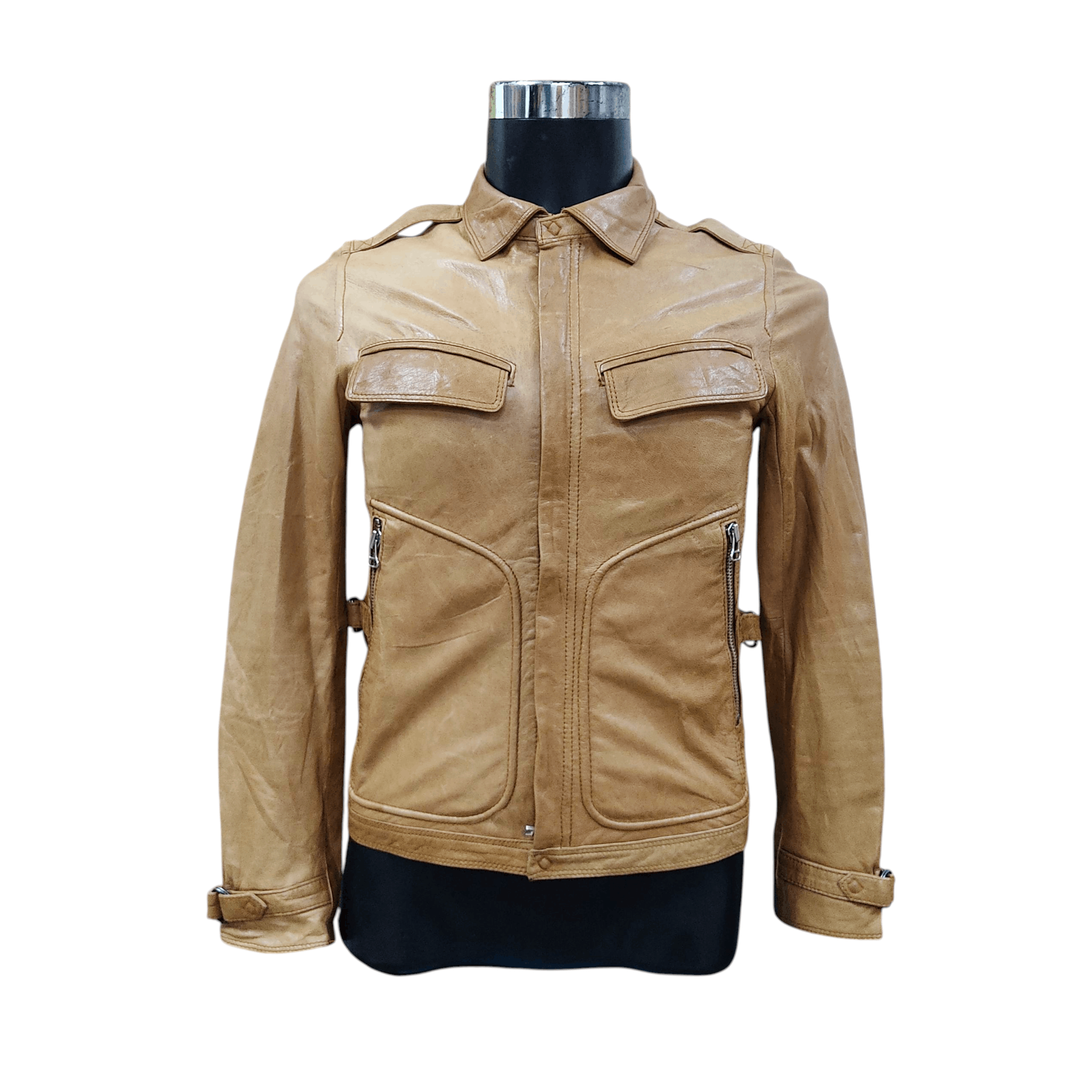 Bark Bark Tannage Goat Skin Tan Leather Jacket Size US XS / EU 42 / 0 - 1 Thumbnail