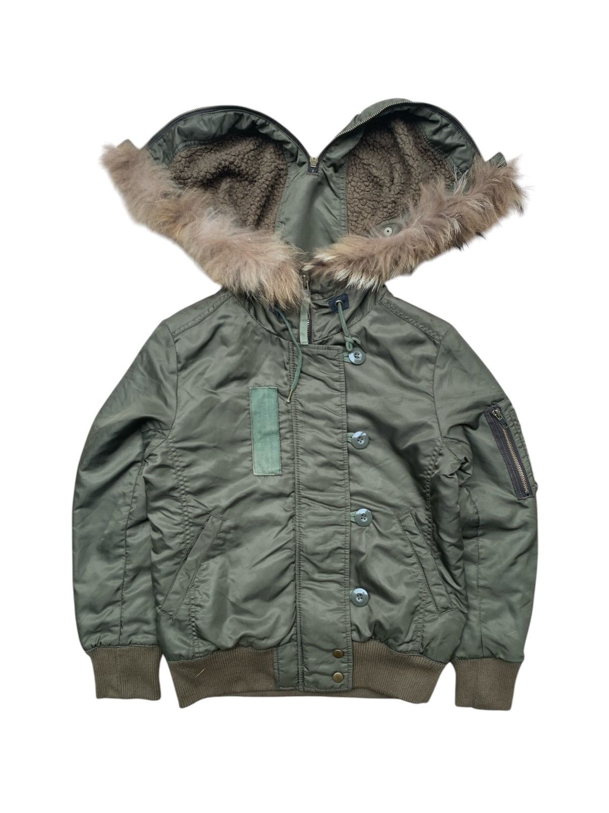 n2b crosspaint ファージャケット archive opium 00s n2b fur jacket y2k military opium