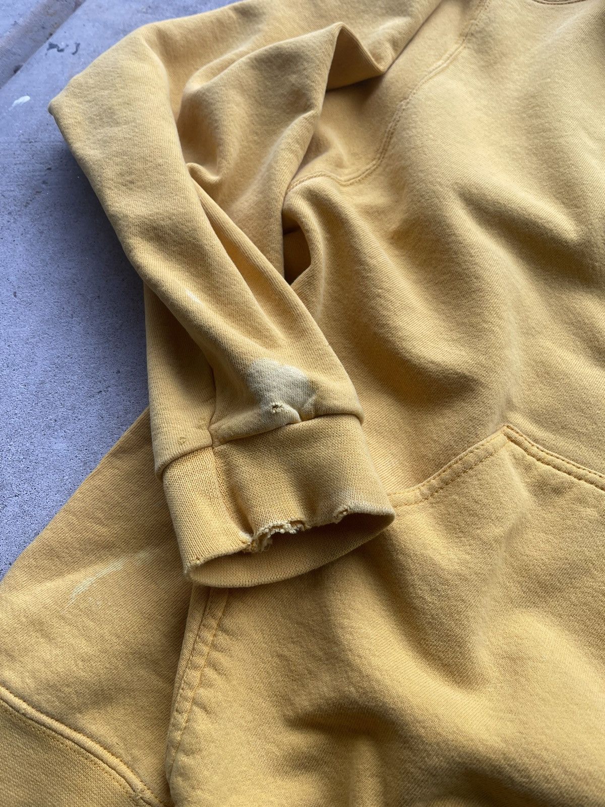 Nike × Vintage 90s distressed Yellow Nike Hoodie Size US XL / EU 56 / 4 - 3 Thumbnail