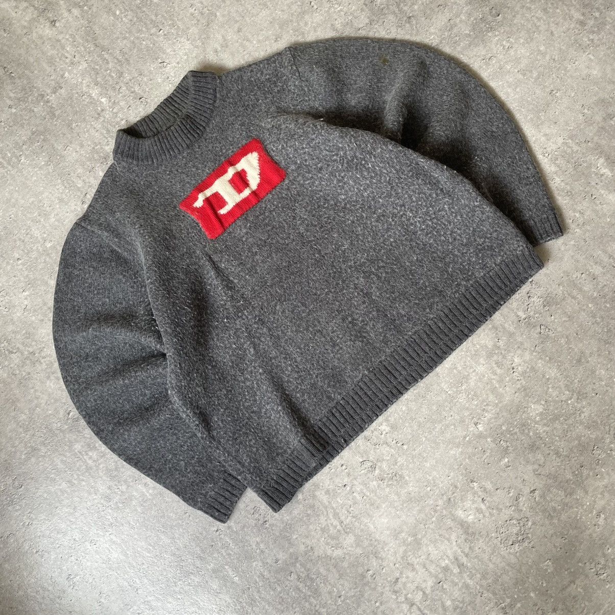 Men's Wool jumper with elbow patches | Black | Diesel