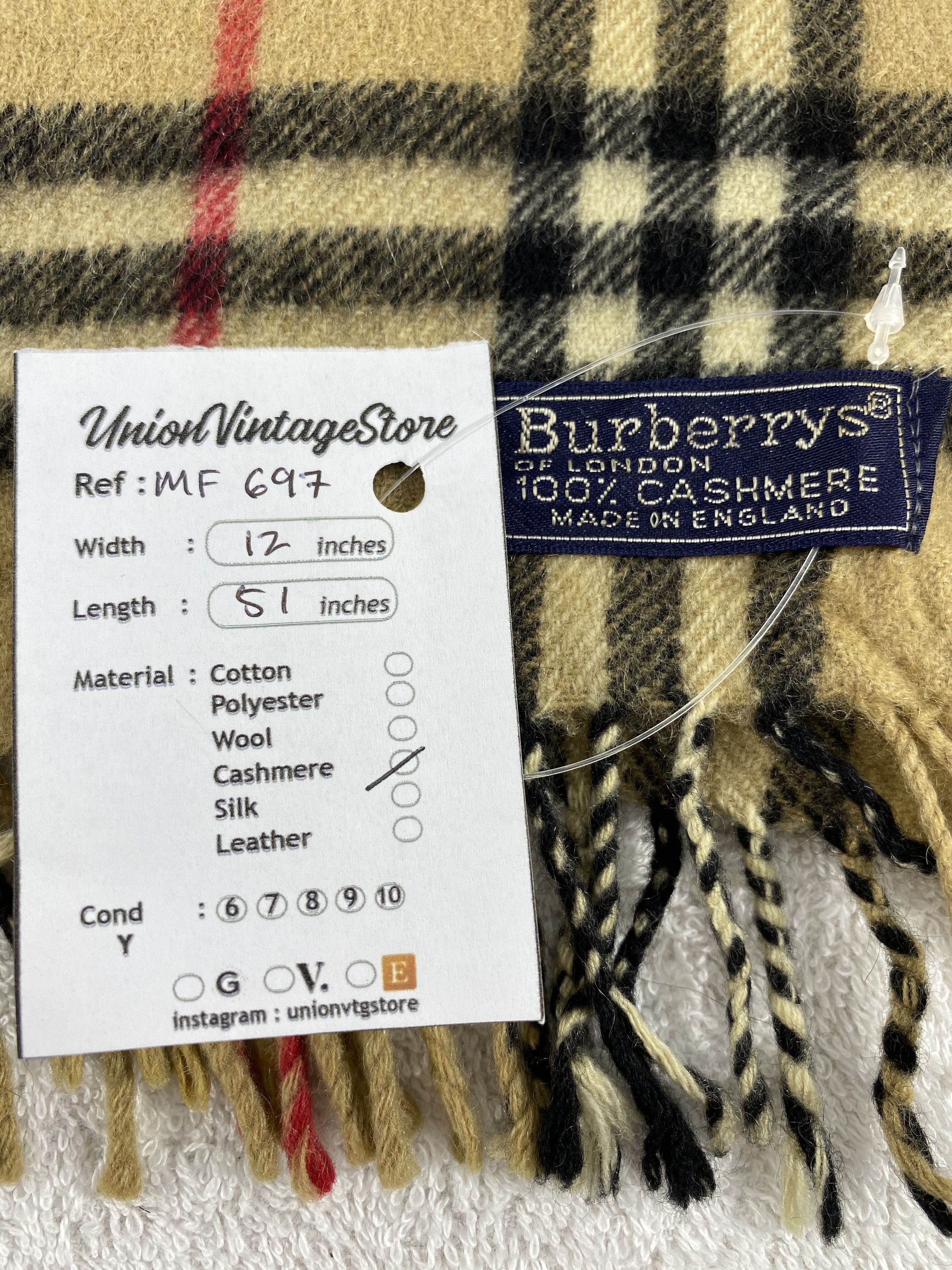 Burberry Vintage Burberry Scarf/Muffler/Neckwear MF697 Size ONE SIZE - 4 Thumbnail