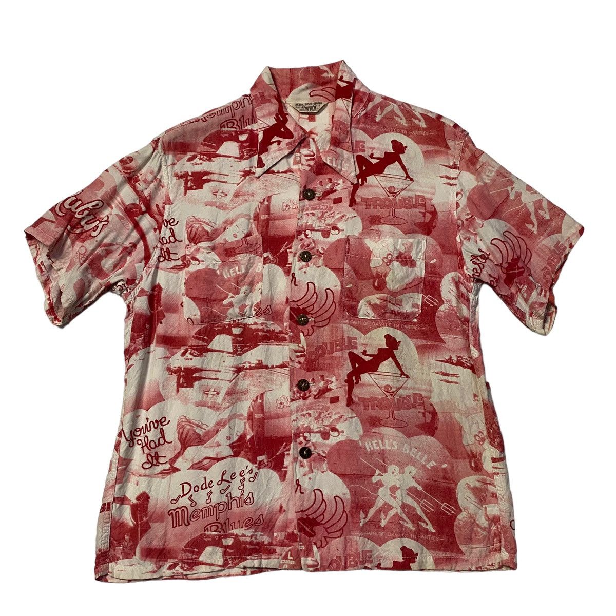 image of Vintage The Real Mccoys Hawaiian Shirt, Men's (Size Small)