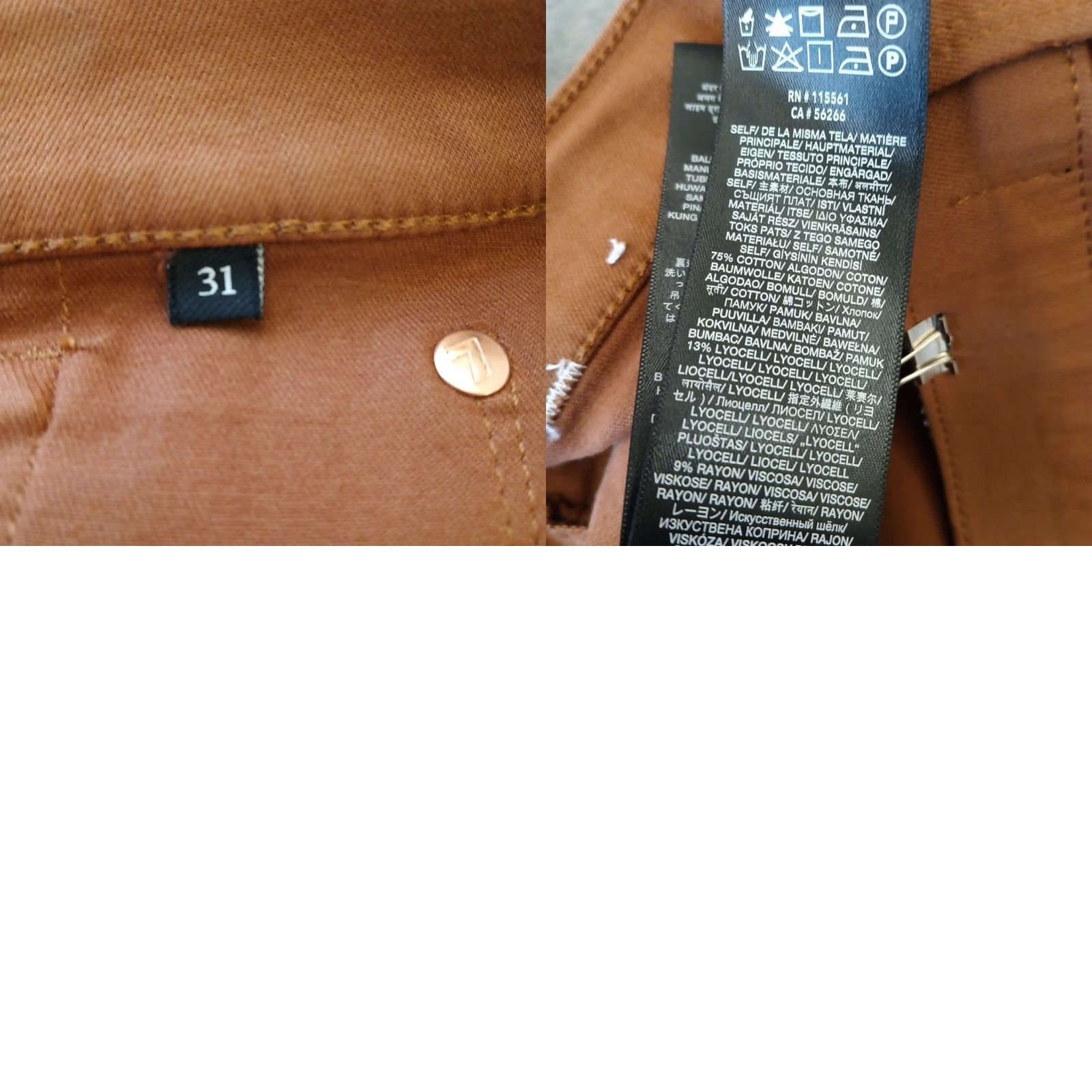 7 For All Mankind 7 For All Mankind Jegging Jeans Womens Size 31 Brown Stretch 31x26 High Rise Boys? Size 24" / US 00 / IT 34 - 9 Thumbnail
