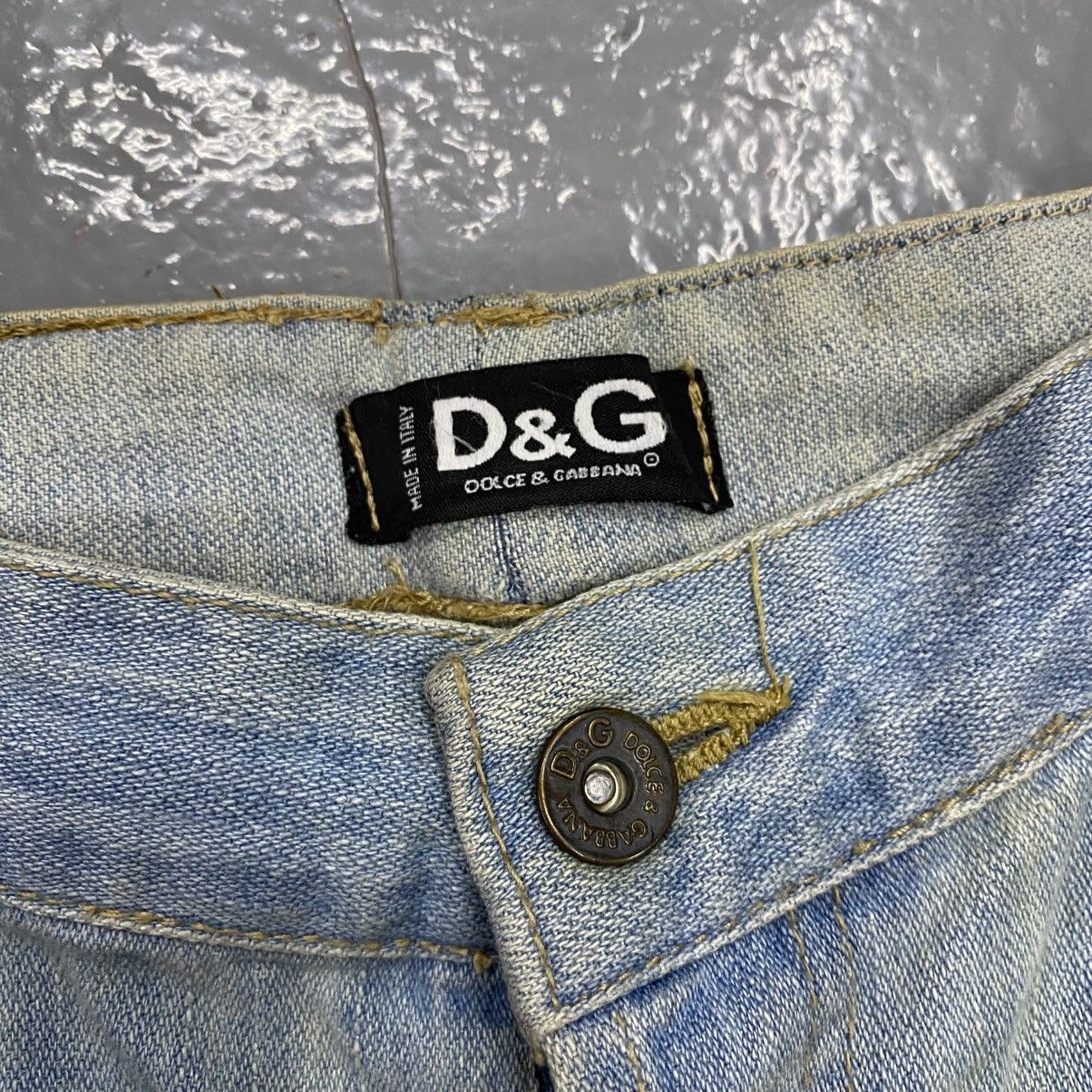 Dolce & Gabbana Vintage AW05 Dolce Gabbana Distressed Poem Flare Jeans Punk Size US 33 - 5 Thumbnail