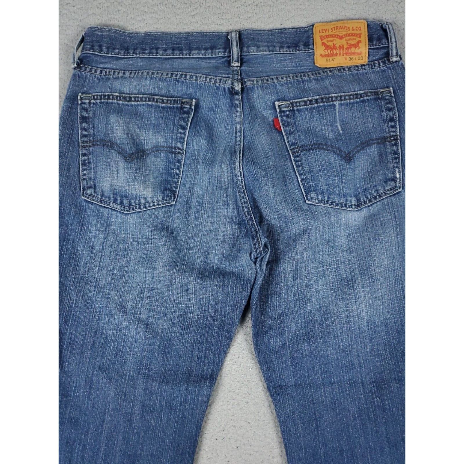 Levi's Levis 514 Jeans Mens 36x30 Blue Straight Leg Denim Pants Size US 36 / EU 52 - 7 Thumbnail