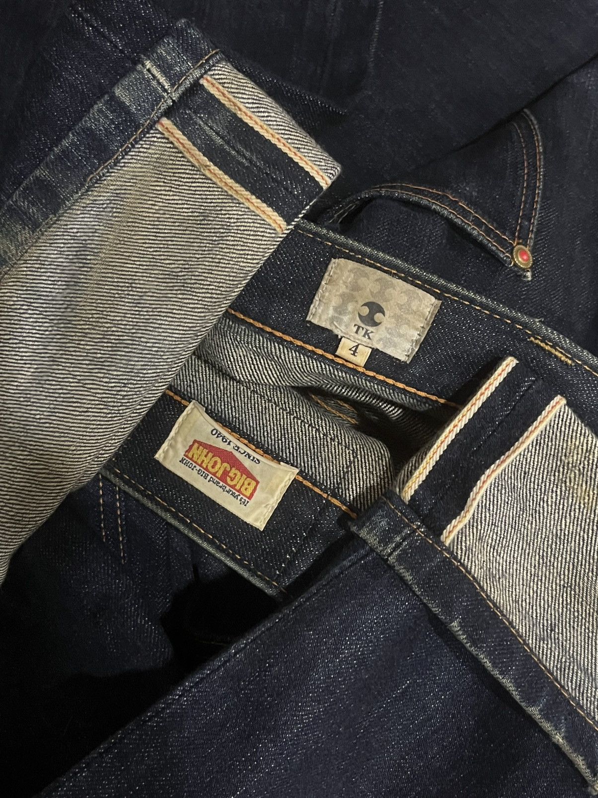 Sugar Cane ⚡️Selvedge⚡️Big John X Takeo Kikuchi Navy Blue Washed Raw Jean Size US 34 / EU 50 - 17 Thumbnail