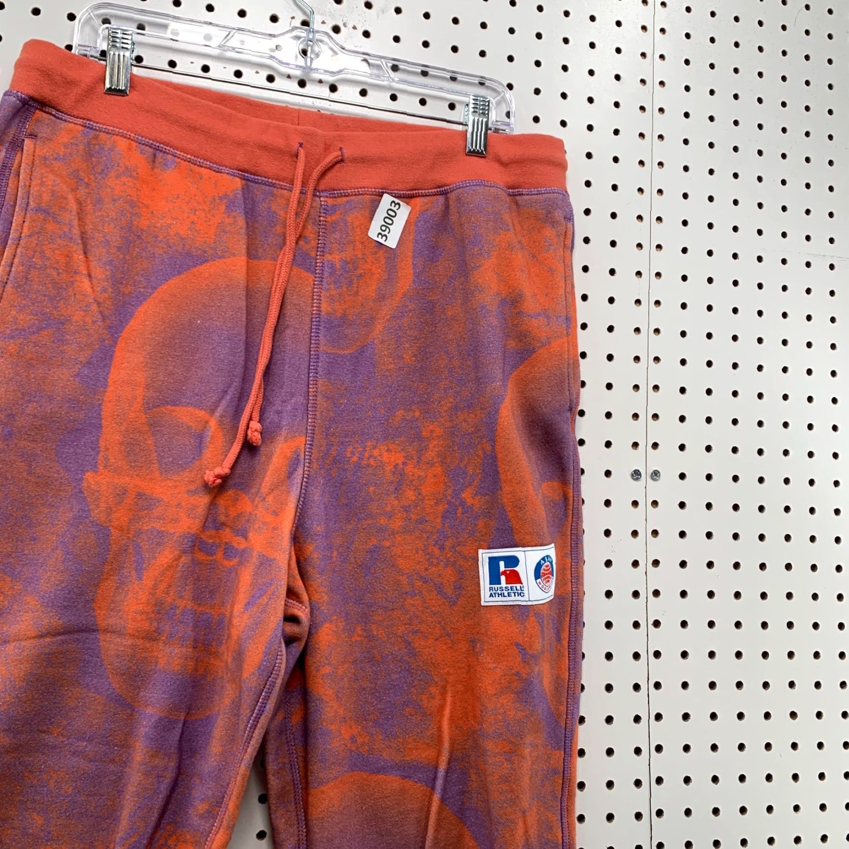Russell Athletic VINTAGE Russell Athletic A ASAP Sweatpants Men's Medium Orange Skull Activewear 34x26 Hip Hop Size US 31 - 5 Thumbnail
