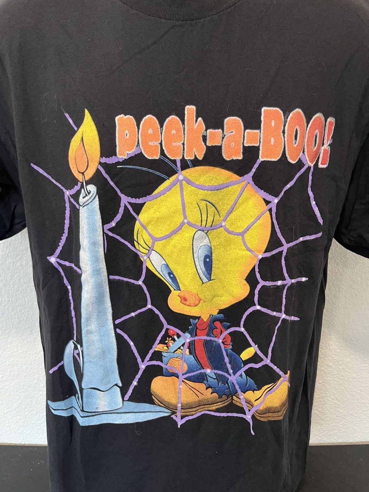 Vintage × Warner Bros Tweety bird Halloween shirt vintage 90s Size US L / EU 52-54 / 3 - 3 Thumbnail