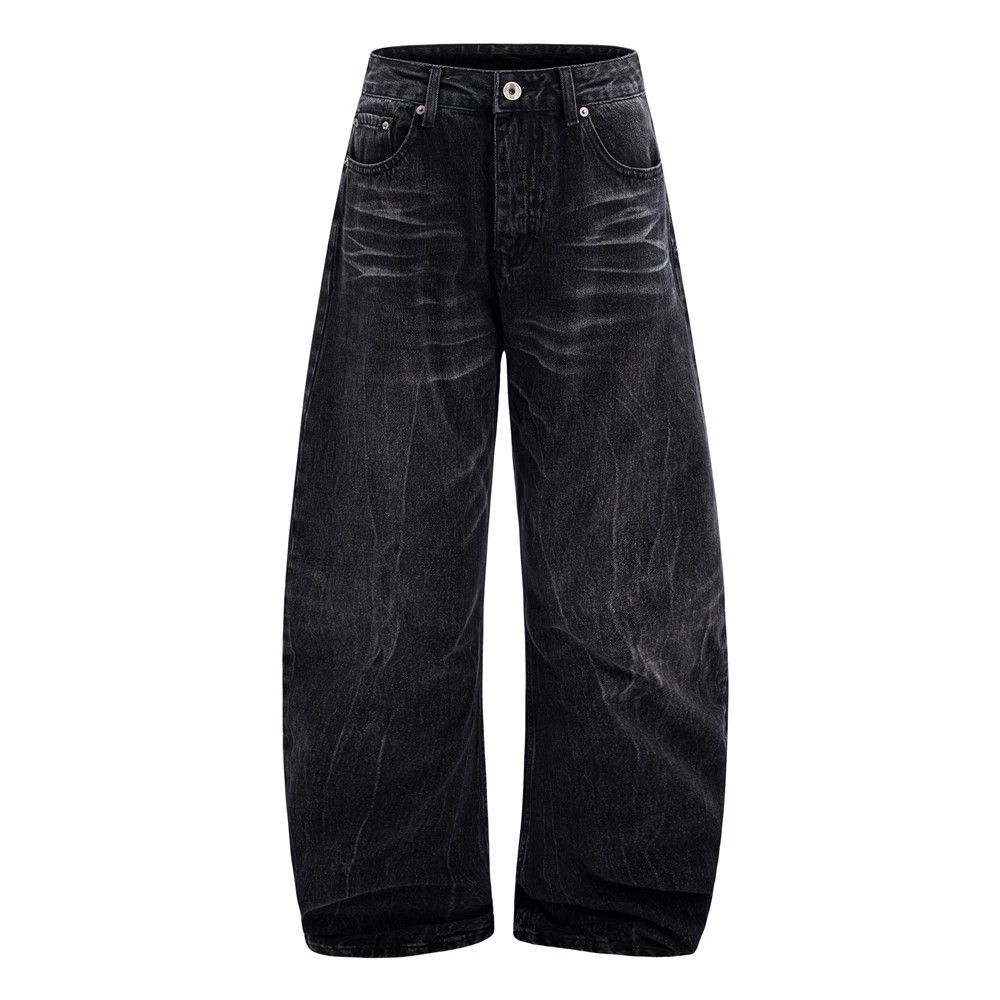 Jean Men's retro punk tie-dye washed distressed scimitar jeans Size US 32 / EU 48 - 1 Thumbnail