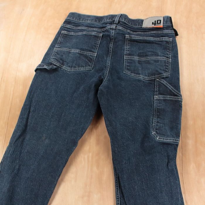 Vintage 40 Grit DULUTH Slim Fit stretch denim carpenter workwear jeans  33x28 / 34x30 tag