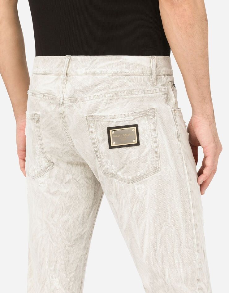 Dolce & Gabbana o1y0125 Logo Jeans in Light Grey Size US 30 / EU 46 - 5 Thumbnail