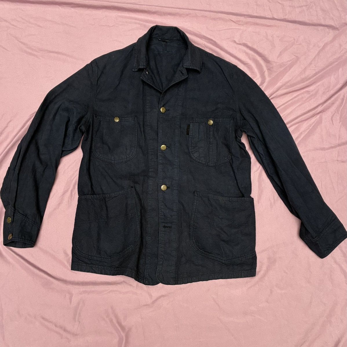 Other BIG SMITH VINTAGE 80s 70s NAVY CHORE JACKET Size US M / EU 48-50 / 2 - 2 Thumbnail
