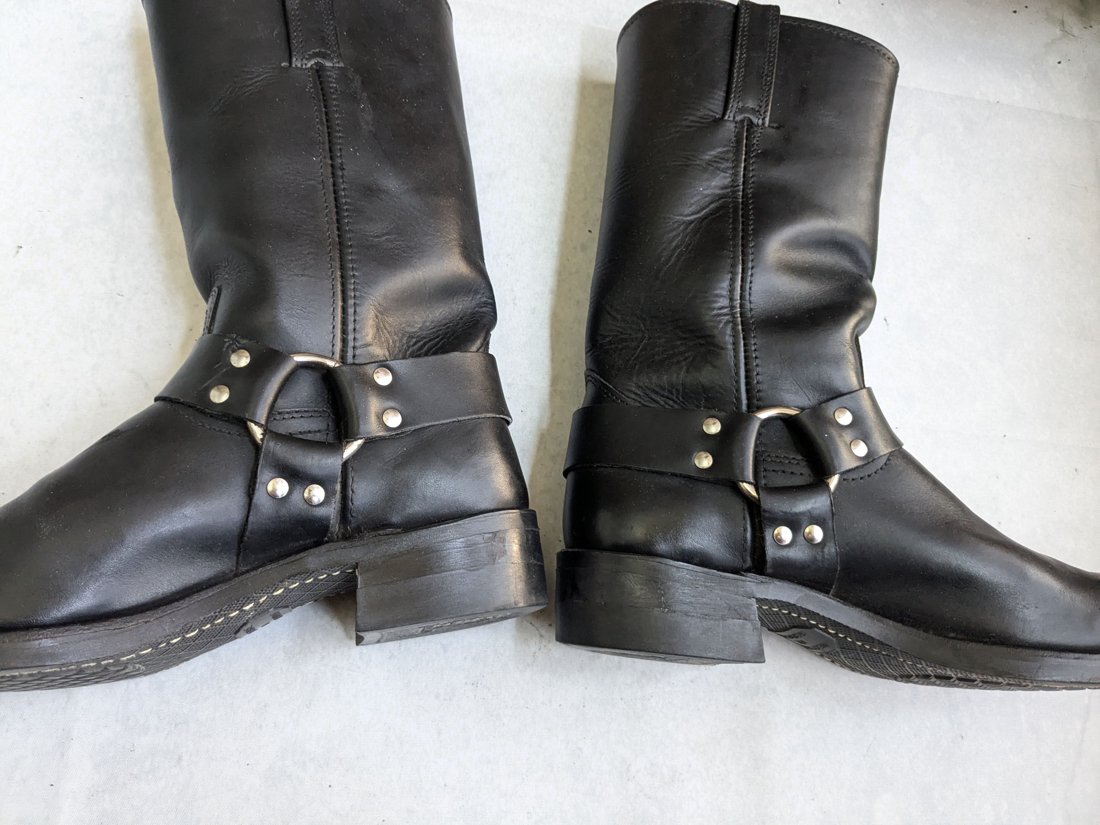 Frye Frye Harness Boots Black Leather 10 M Buckle Size US 10 / EU 43 - 14 Thumbnail