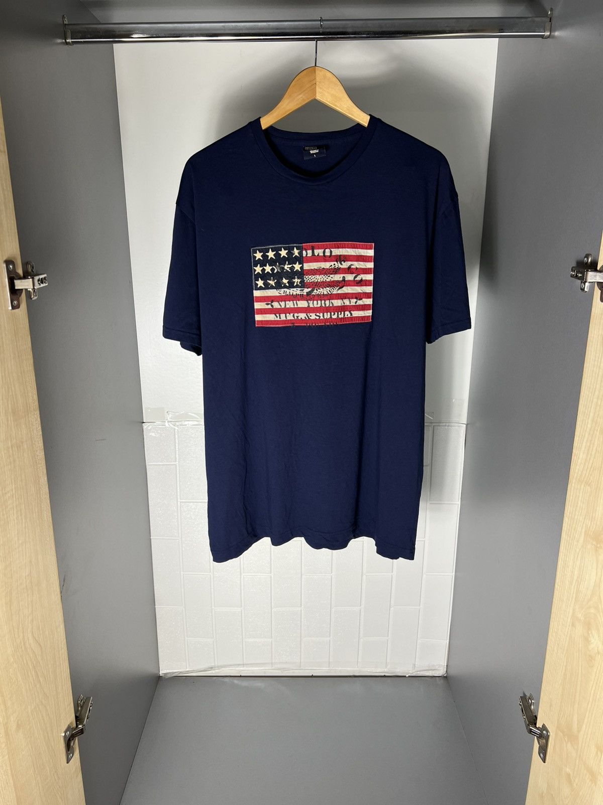 Polo Ralph Lauren VINTAGE POLO RALPH LAUREN USA FLAG CASUAL T-SHIRT Y2K 90s Size US L / EU 52-54 / 3 - 12 Thumbnail