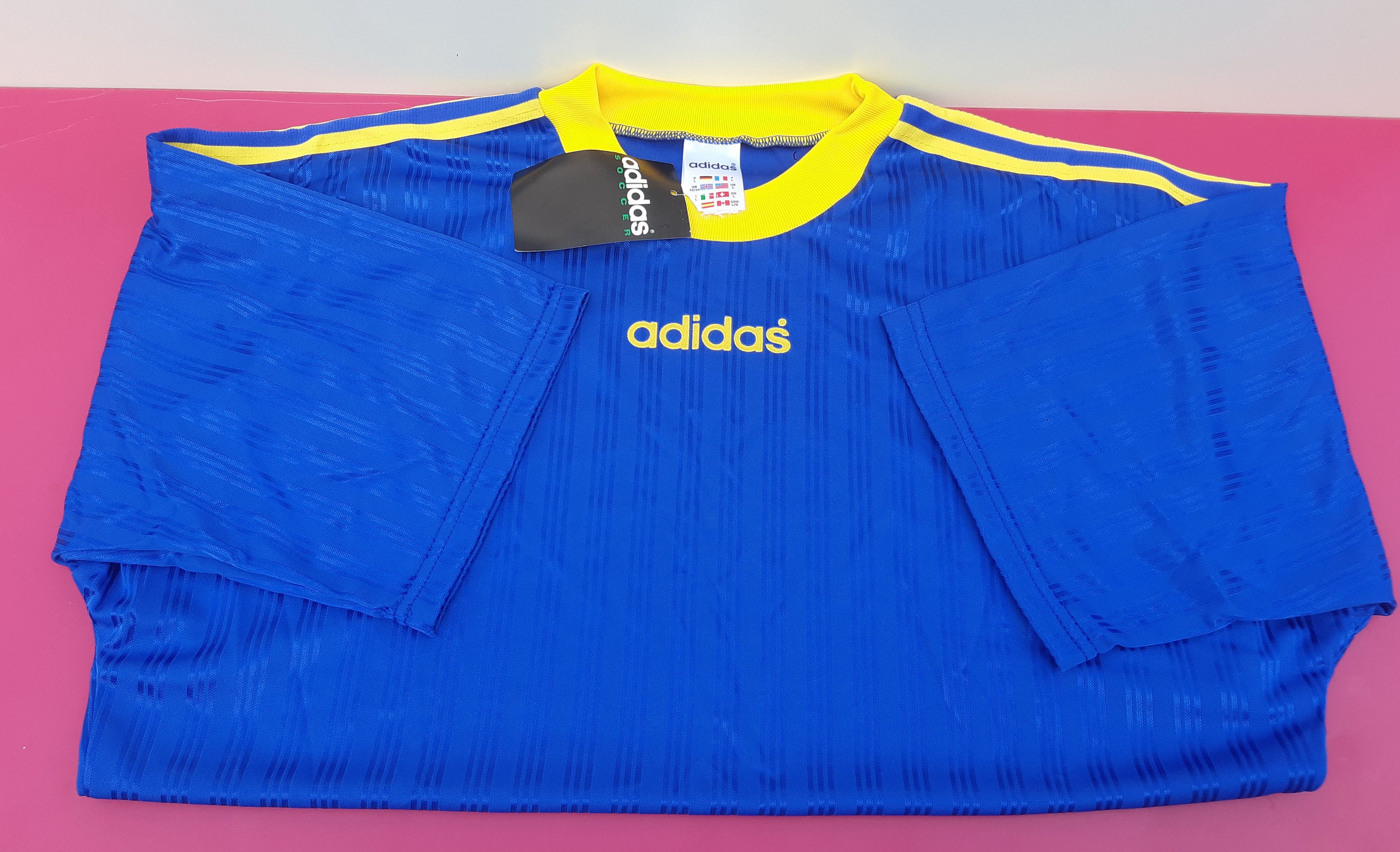 Adidas Vintage 90s ADIDAS Soccer Jersey Made in England size L NWT Size US L / EU 52-54 / 3 - 3 Thumbnail