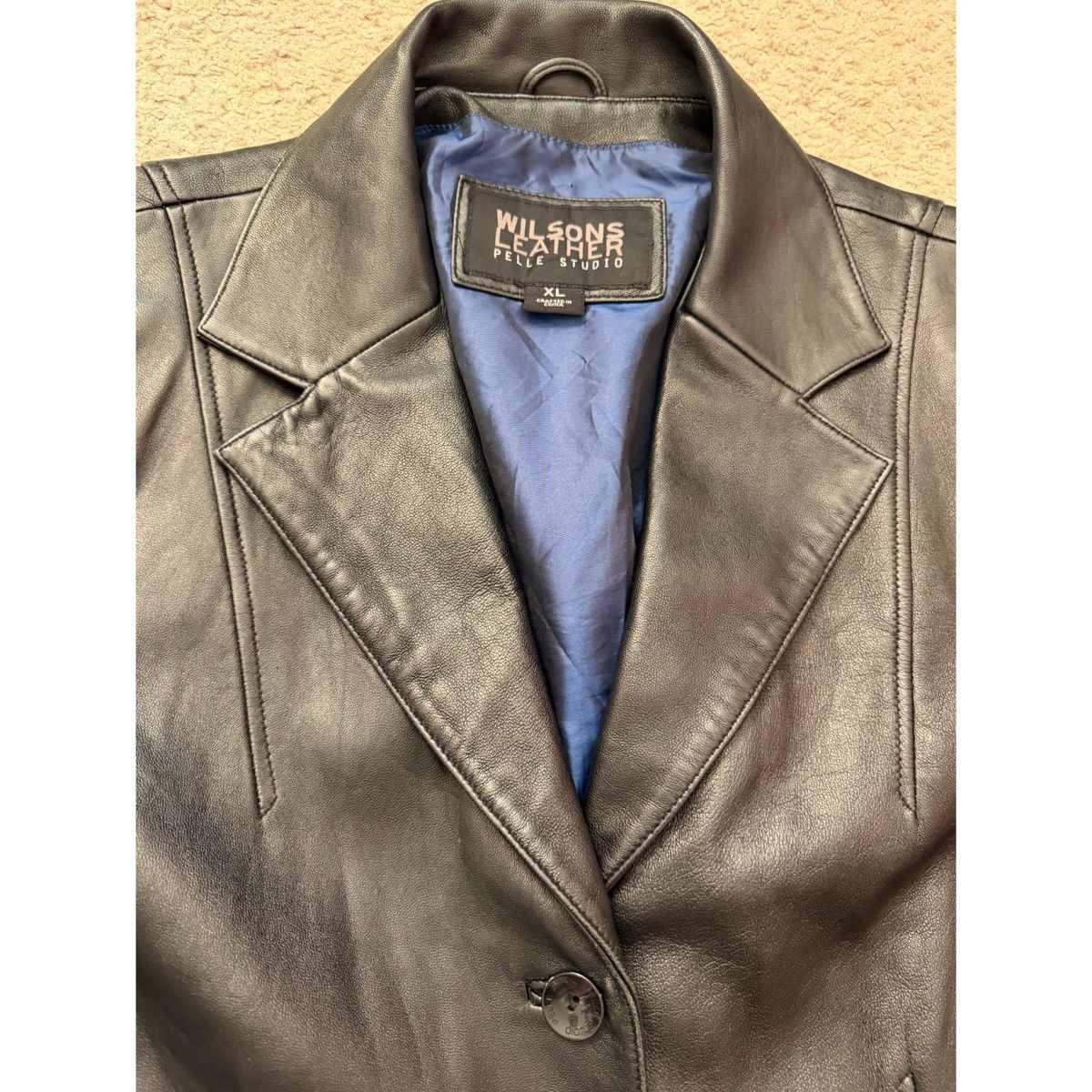 Wilsons Leather WILSONS PELLE STUDIO VINTAGE BLAZER LEATHER JACKET Size XL / US 12-14 / IT 48-50 - 10 Thumbnail