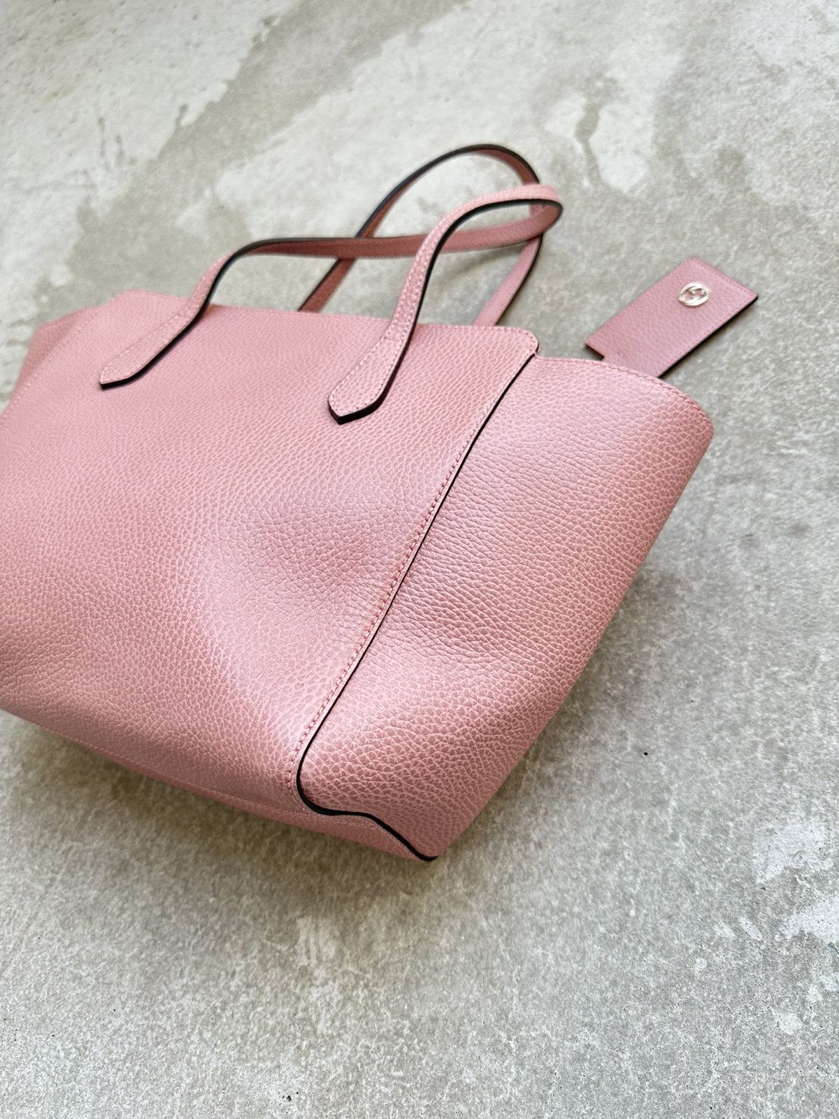 Gucci Gucci Swing Leather Light Rose Leather Tote Luxury Bag Size ONE SIZE - 9 Thumbnail