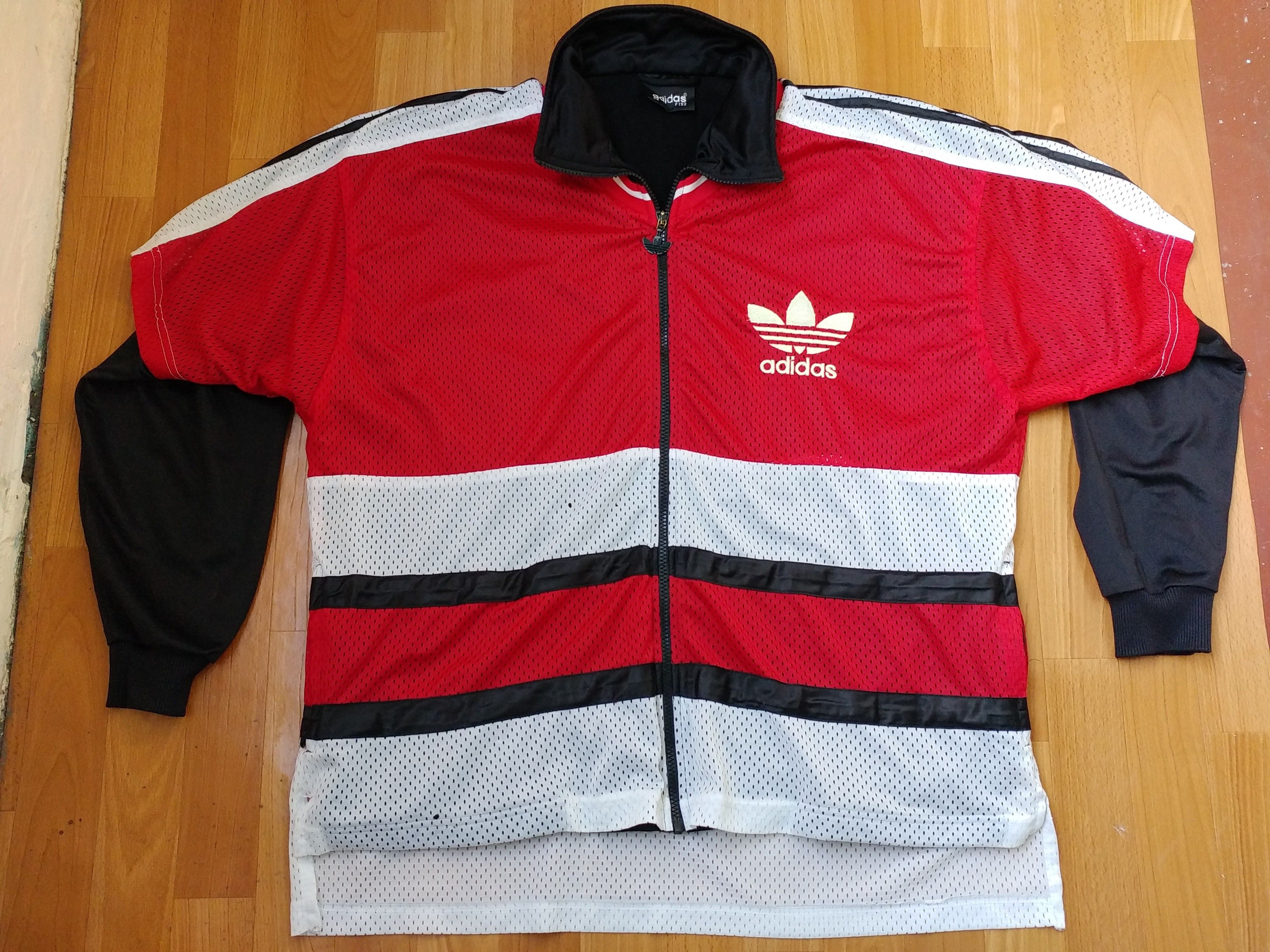 Adidas × Vintage ADIDAS jacket, vintage track top 90s hip hop Run DMC size L Size US L / EU 52-54 / 3 - 8 Thumbnail