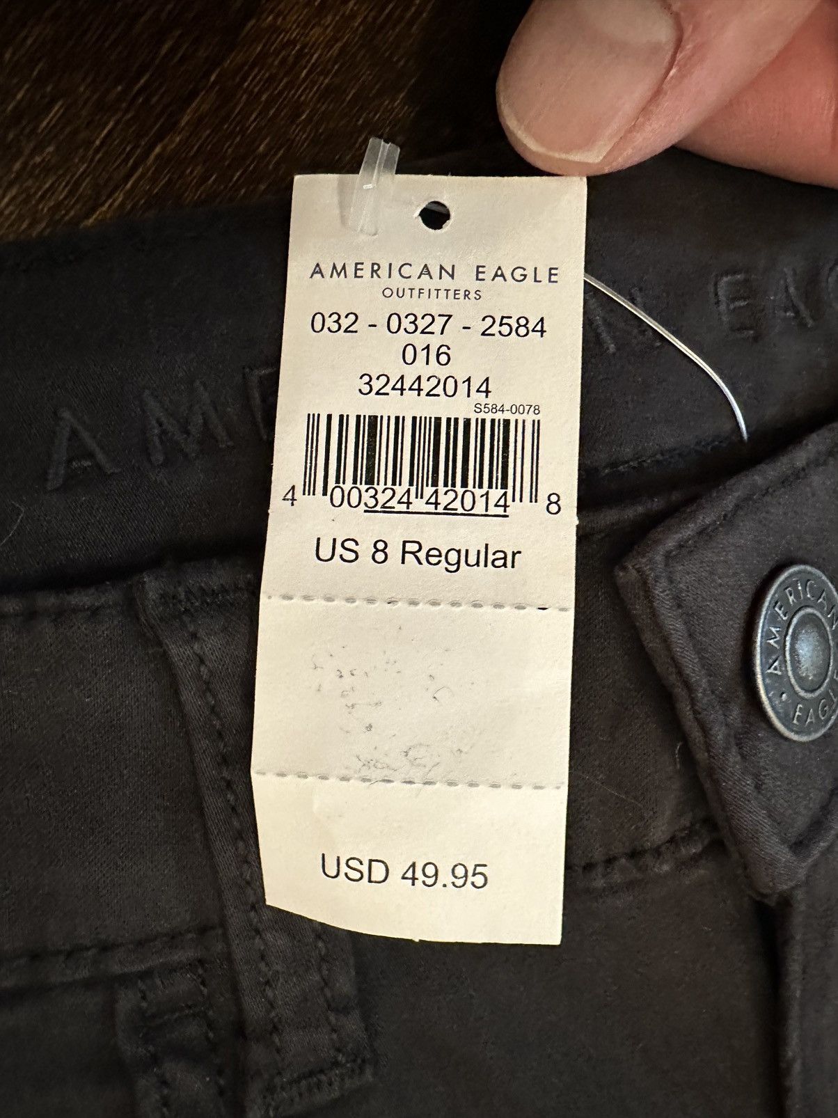 American Eagle Outfitters NWT American Eagle Super Stretch Black Jeggings-Sz 8 (30x28) Size 30" / US 8 / IT 44 - 6 Thumbnail