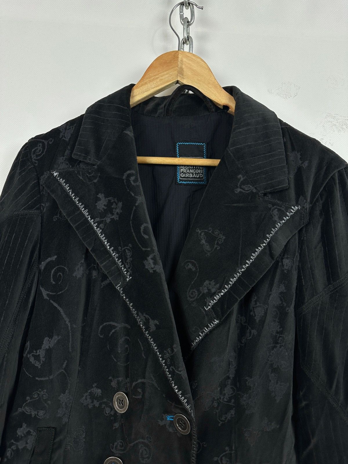 Marithe + Francois Girbaud Marithe Francois Girbaud Jacquard Double Breasted Coat Size L / US 10 / IT 46 - 9 Thumbnail