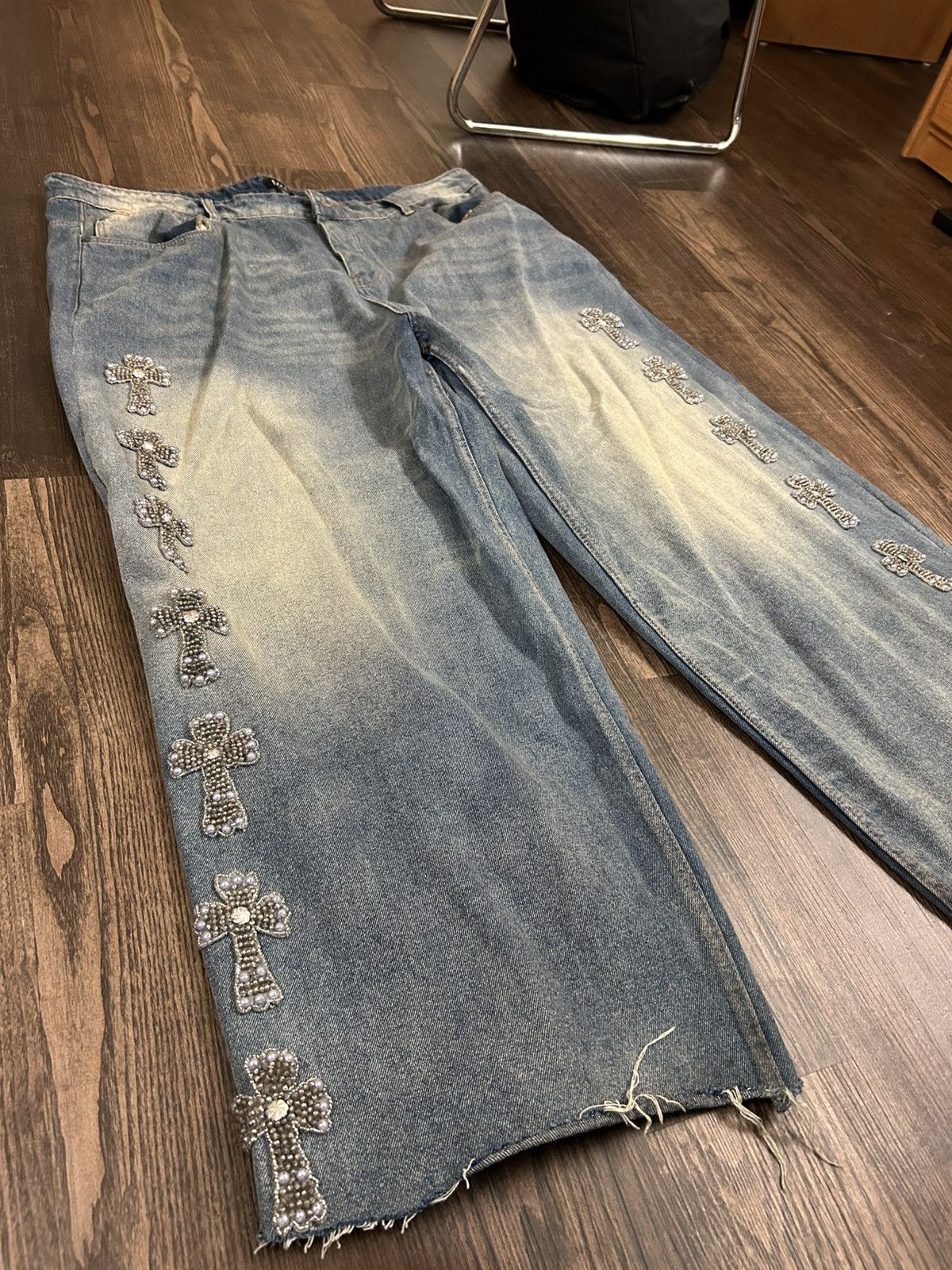 Boohoo rhinestone jeans Size US 44 / EU 60 - 1 Thumbnail