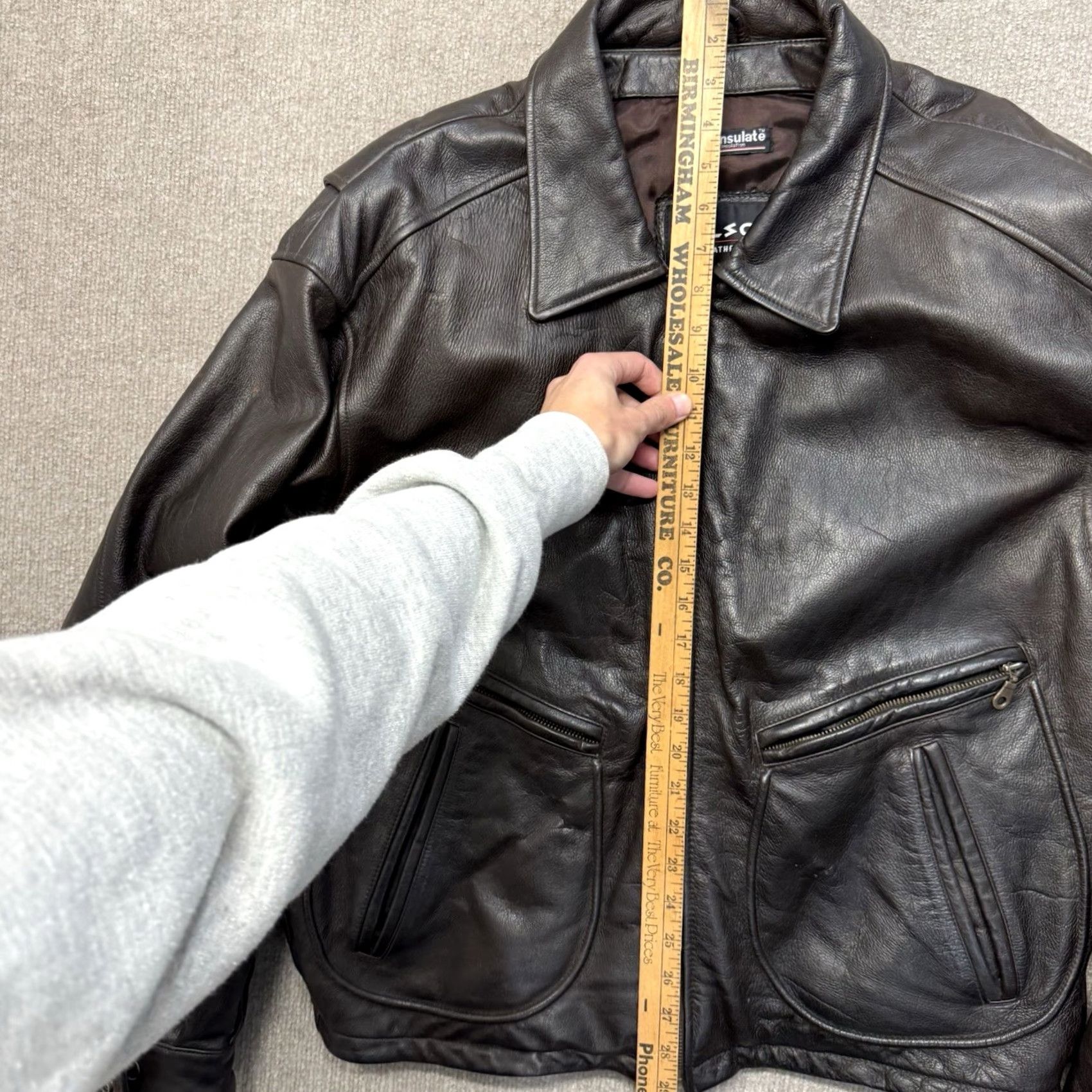 Vintage VINTAGE Wilsons Leather Bomber Jacket Mens L Thinsulate Lined Brown Solid Jacket Size US L / EU 52-54 / 3 - 4 Thumbnail